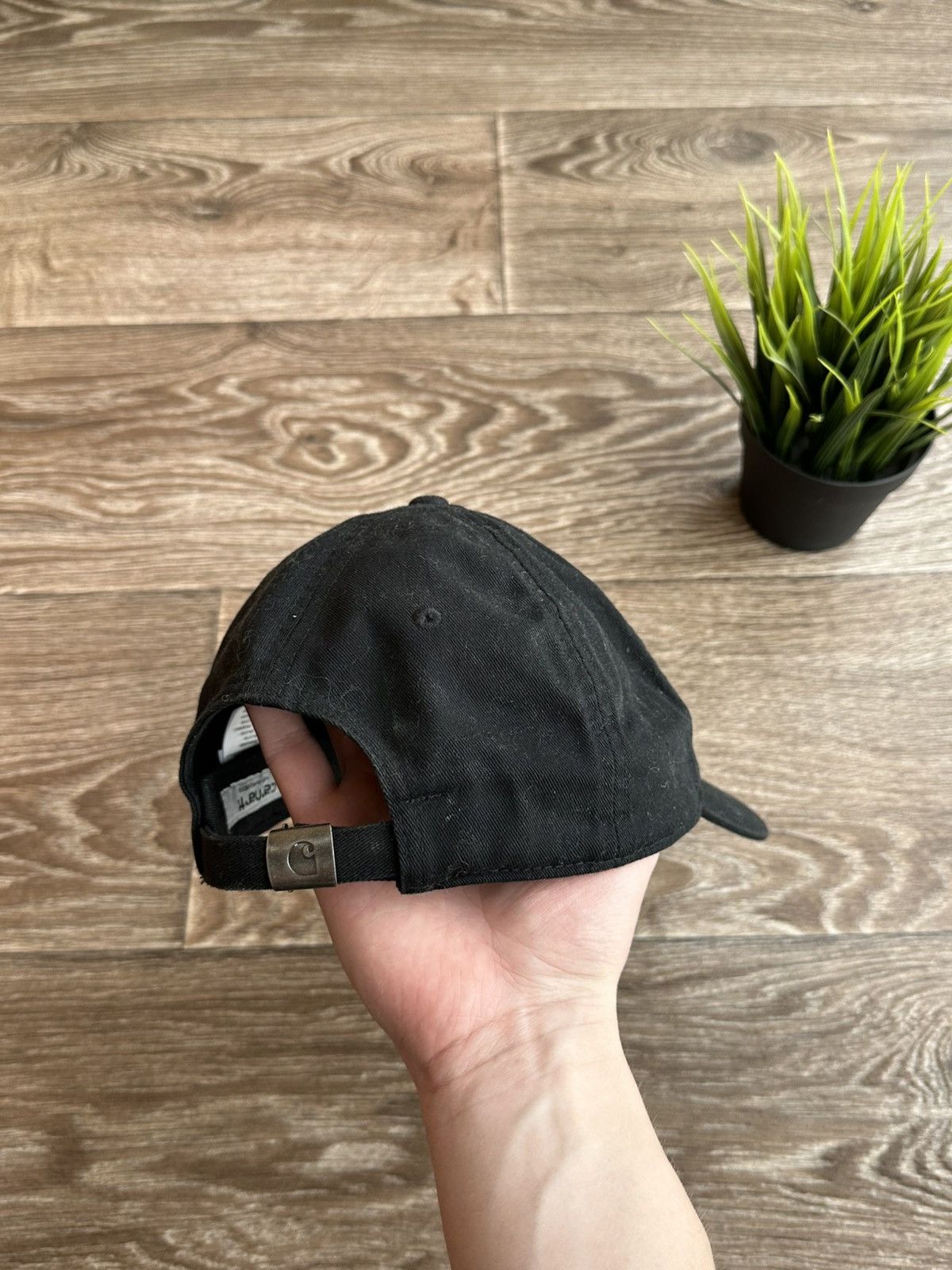 Carhartt 🔥 Carhartt Hartt Of Soul Vintage Logo Black Cap Hat USA Size ONE SIZE - 4 Thumbnail