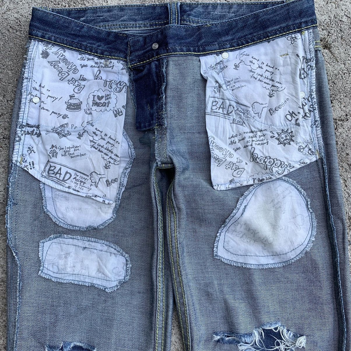 Japanese Brand Vintage Y2K Japan Ripped Distressed Denim Jeans W30 Size US 30 / EU 46 - 16 Thumbnail