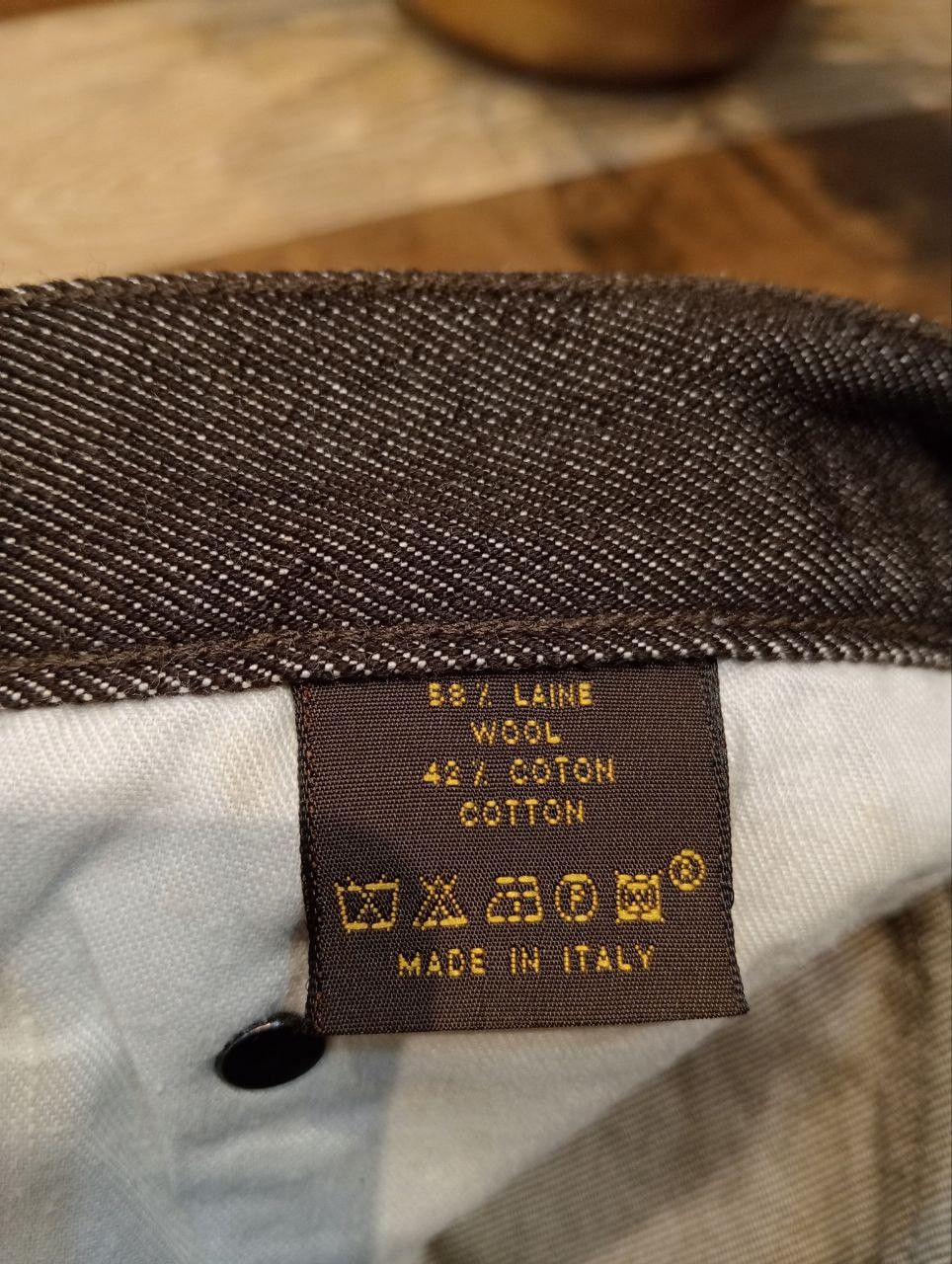 Louis Vuitton LUXURY LOUIS VUITTON COMBINE WOOL COTTON DENIM PANTS Size US 34 / EU 50 - 11 Thumbnail