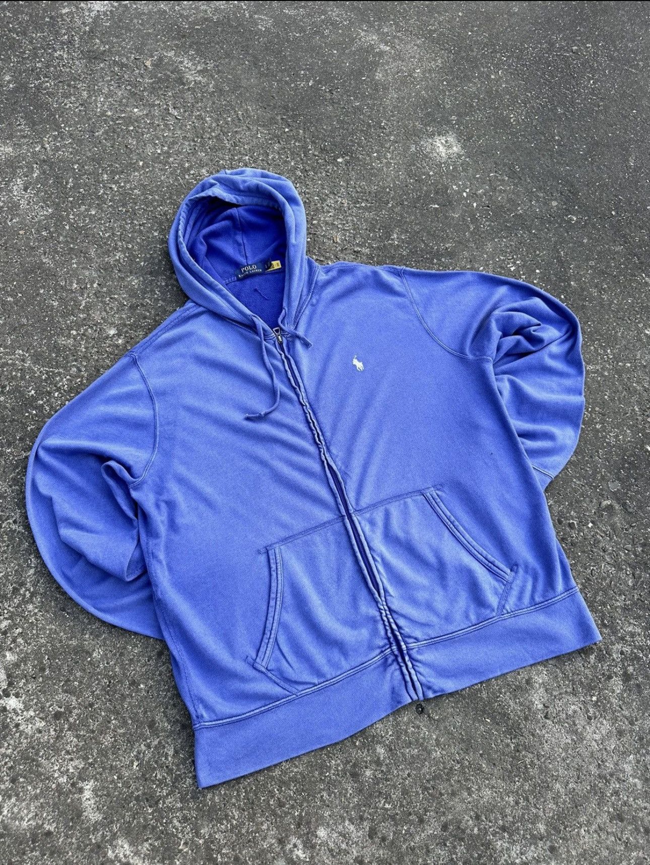 Polo Ralph Lauren Vintage Polo Ralph Lauren Zip Hoodie Blue Size US L / EU 52-54 / 3 - 4 Thumbnail