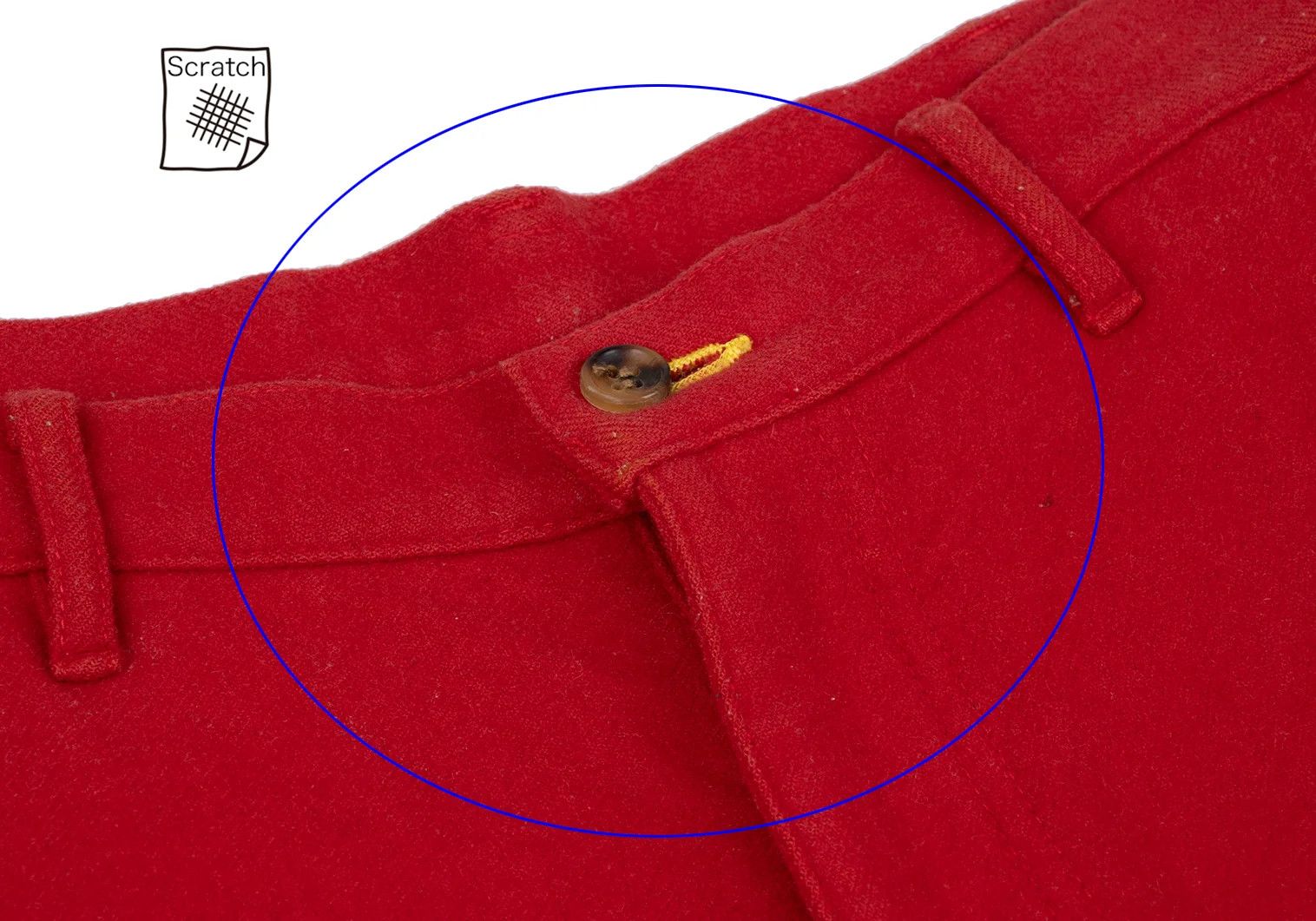 Comme des Garcons Homme Plus Wool Nylon Tapered Pants in Red, Size SS Size US 36 / EU 52 - 3 Thumbnail