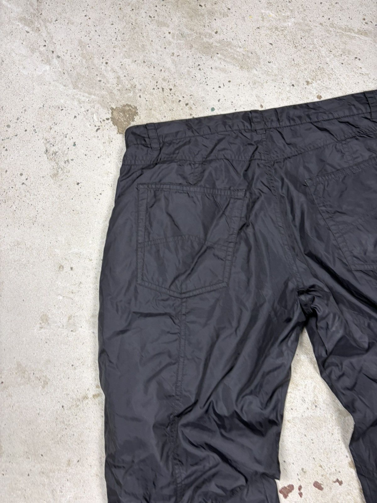Giorgio Armani 2000s Armani Jeans Black Baggy Full Zip Cargo Track Pants Size US 33 - 18 Thumbnail