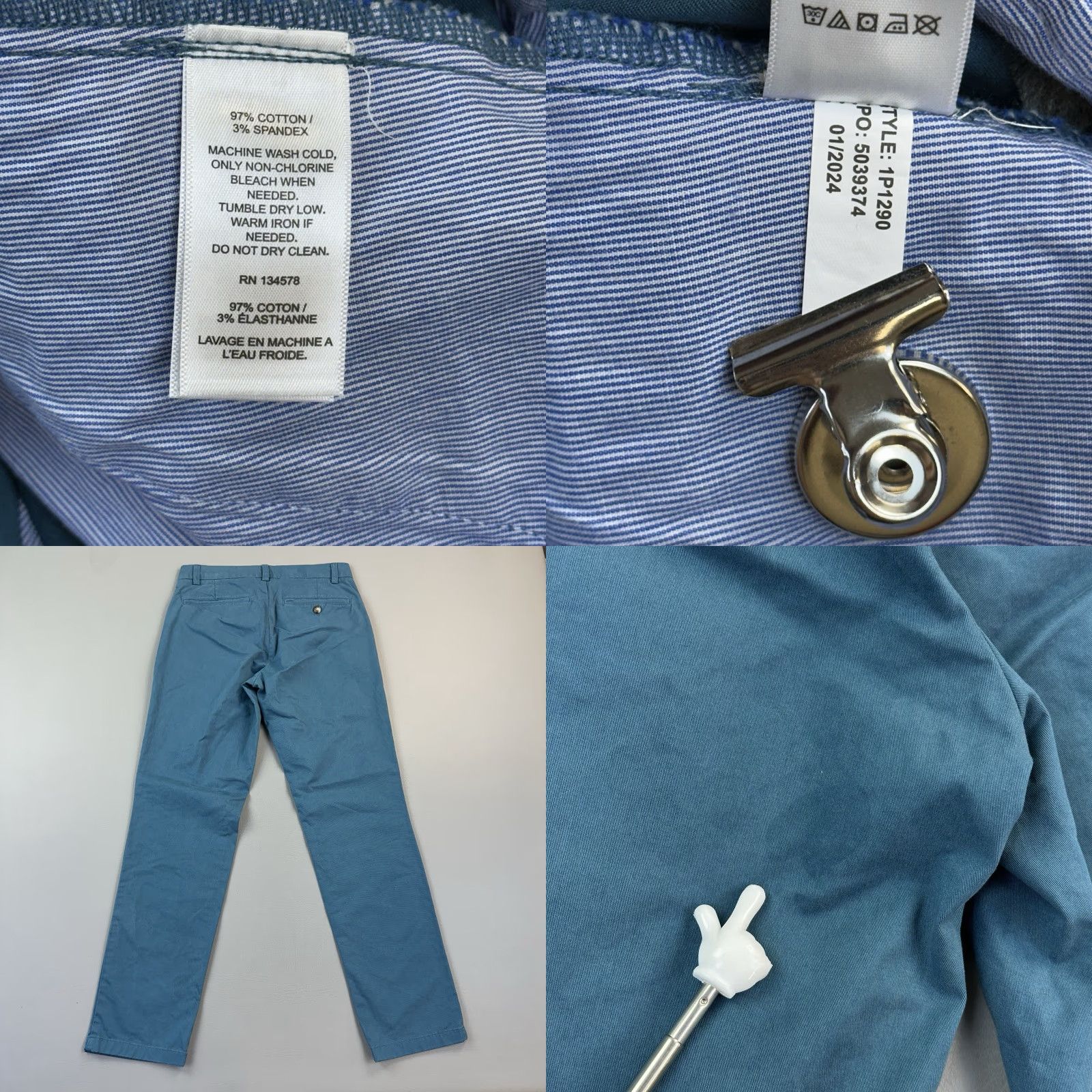 Vineyard Vines Vineyard Vines Breaker Pants Mens 28x30 Teal Flat Front Chino Stretch Preppy Size US 28 / EU 44 - 8 Thumbnail