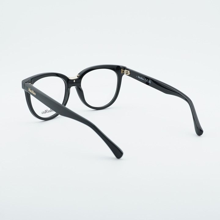 Max Mara Max Mara MM5110 001 Eyeglasses Black 52mm Oval Frame Size ONE SIZE - 3 Thumbnail