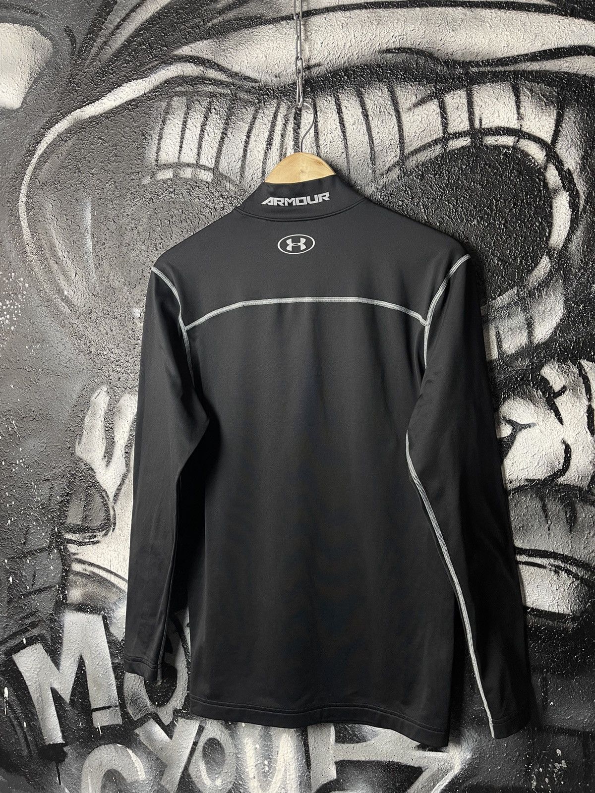 Under Armour Under Armour ColdGear Black Compression Mock Long Sleeve Active Shirt Size L Size US L / EU 52-54 / 3 - 1 Thumbnail