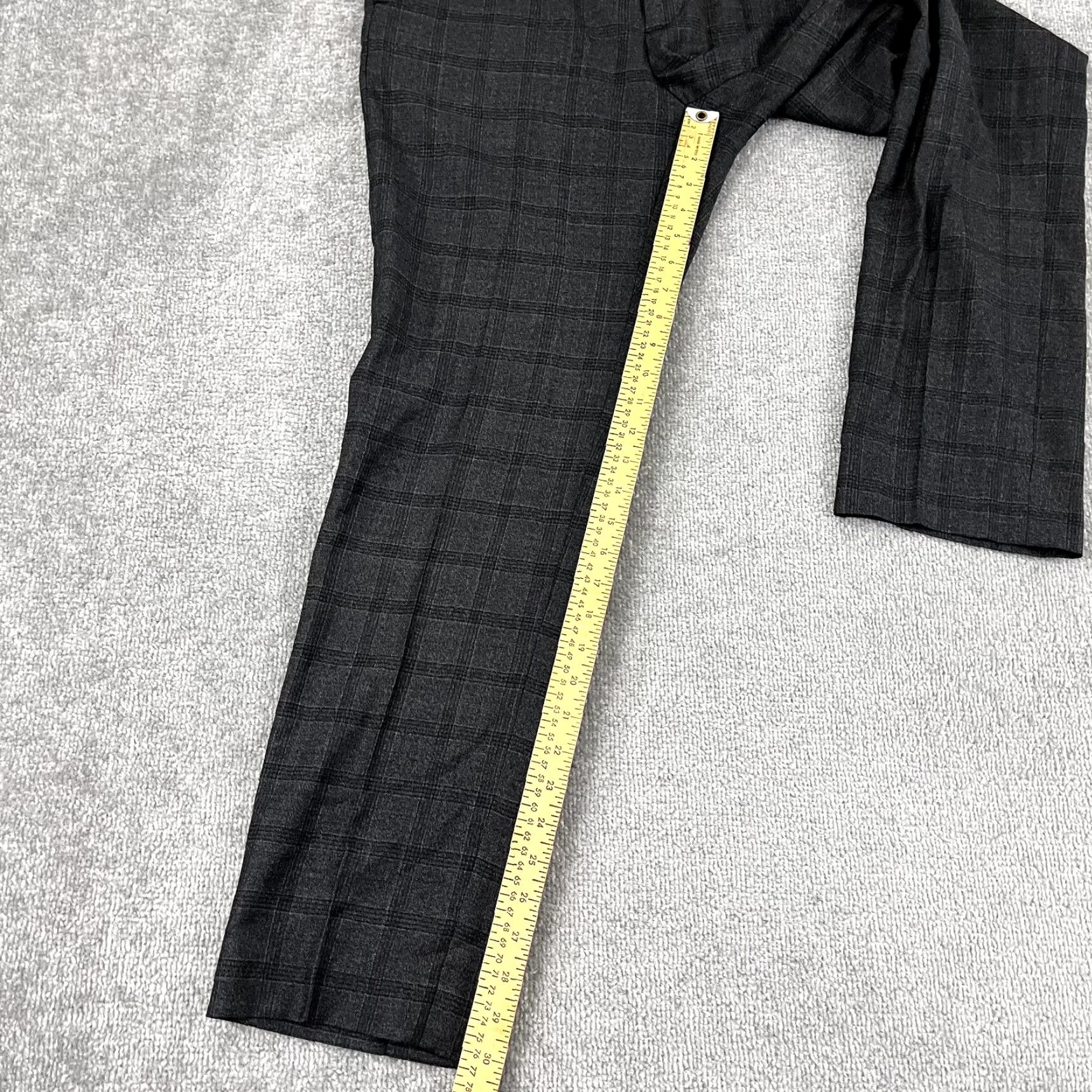 Vince Vince Pants Mens 34 x 30 Slim Straight Plaid Wool Dress Trousers Gray Size US 34 / EU 50 - 5 Thumbnail
