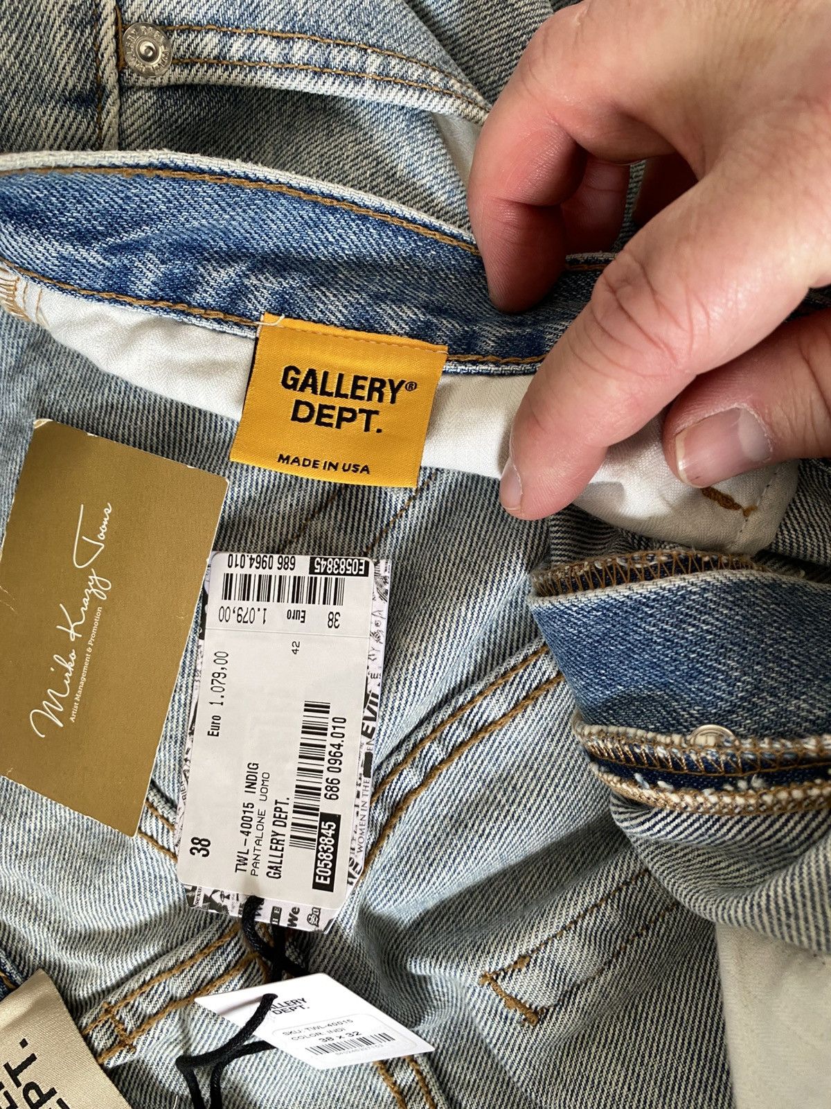 Gallery Dept. €1079 ! BNWT Gallery Dept “Trent Pant” Denim Jeans 38/32 Size US 38 / EU 54 - 18 Thumbnail