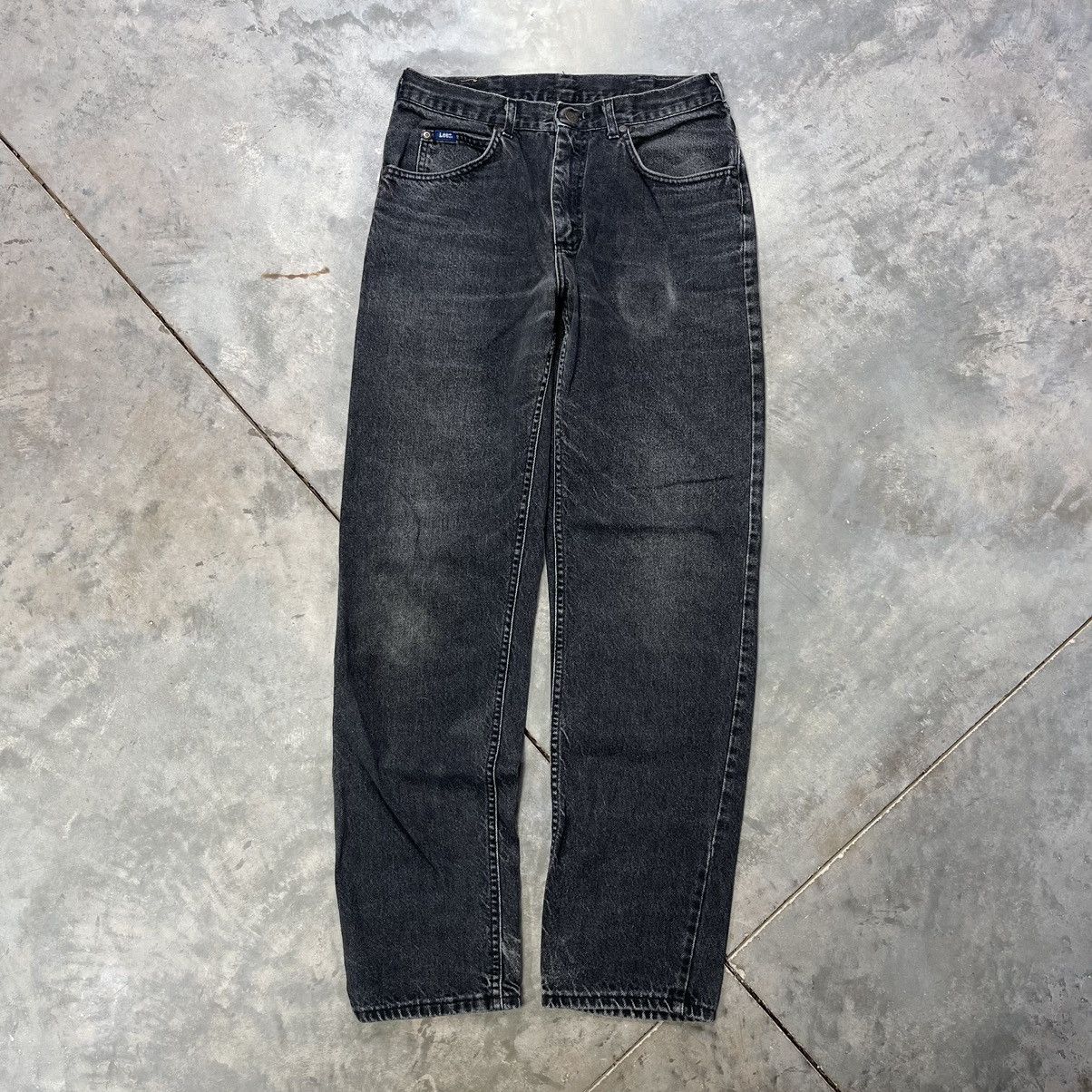 Lee × Vintage Vintage Lee Straight Leg Jeans Faded Black Denim 80s Size US 30 / EU 46 - 3 Thumbnail