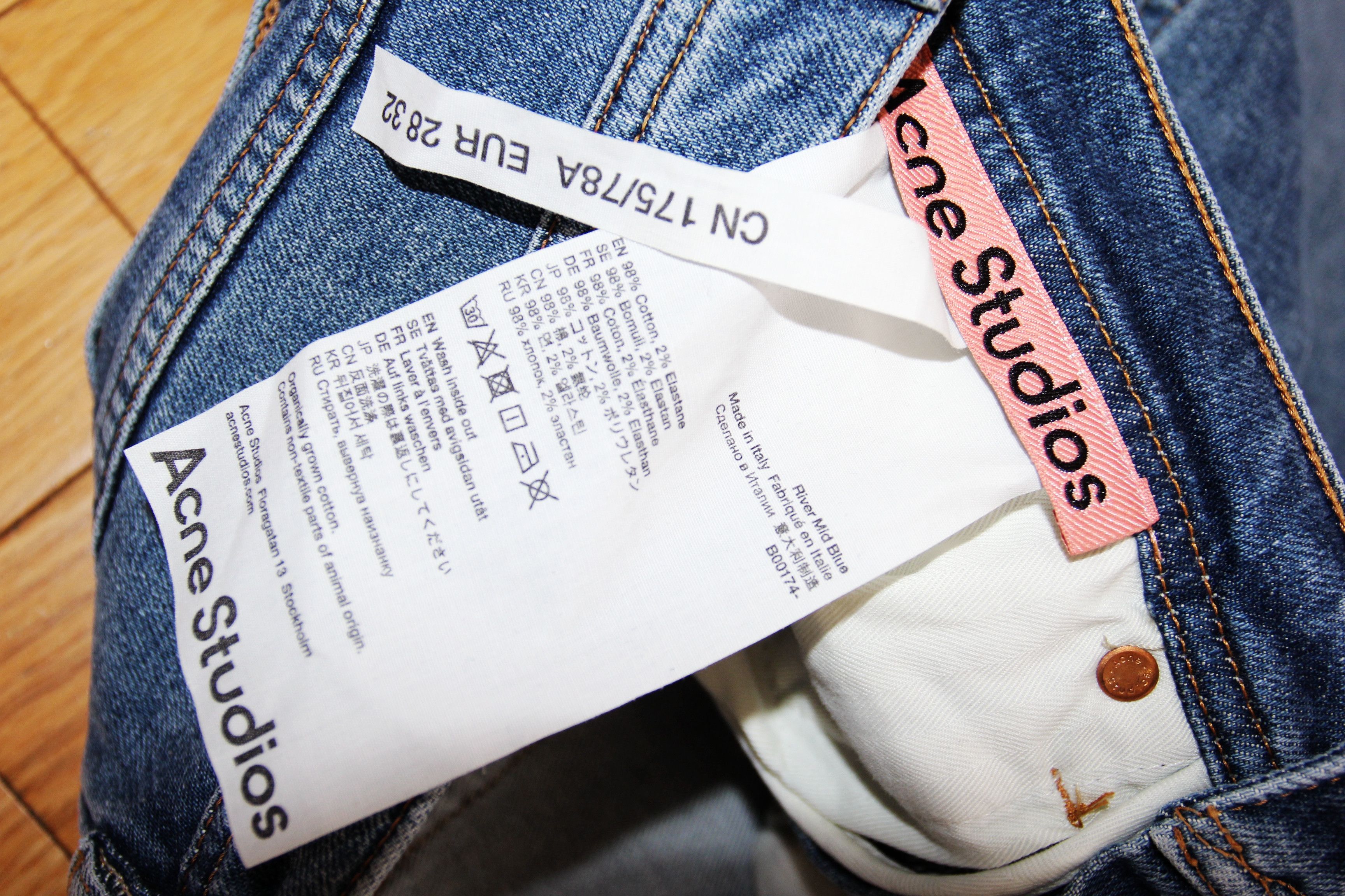 Acne Studios BNWT AW24 ACNE STUDIOS RIVER MID BLUE JEANS 28 Size US 28 / EU 44 - 9 Thumbnail