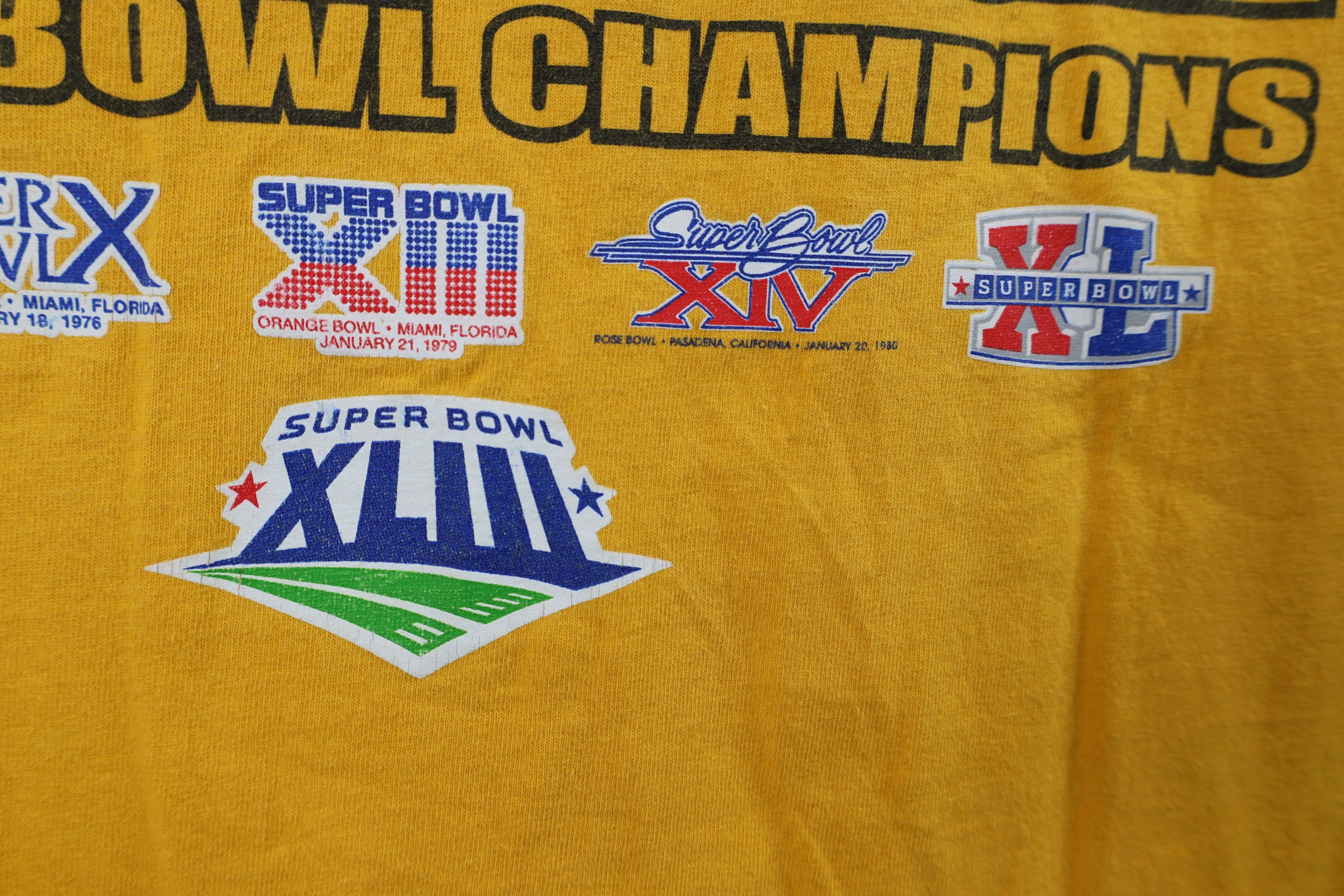 Vintage Vintage Y2K Super Bowl Champs Pittsburgh Steelers T-Shirt Size US L / EU 52-54 / 3 - 6 Thumbnail