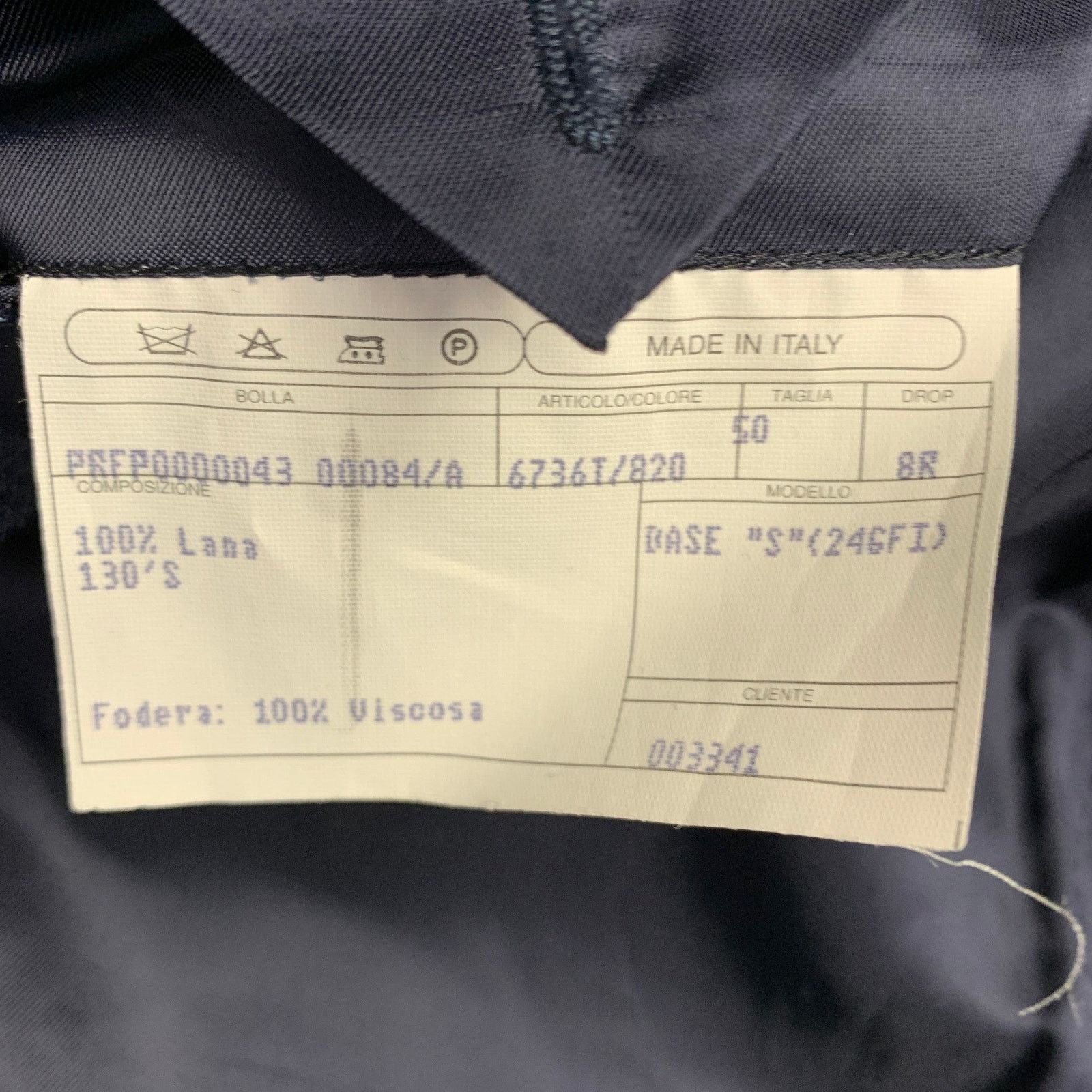 Isaia ISAIA Regular Navy White Woven Wool Notch Lapel Sport Coat Size 40R - 9 Thumbnail