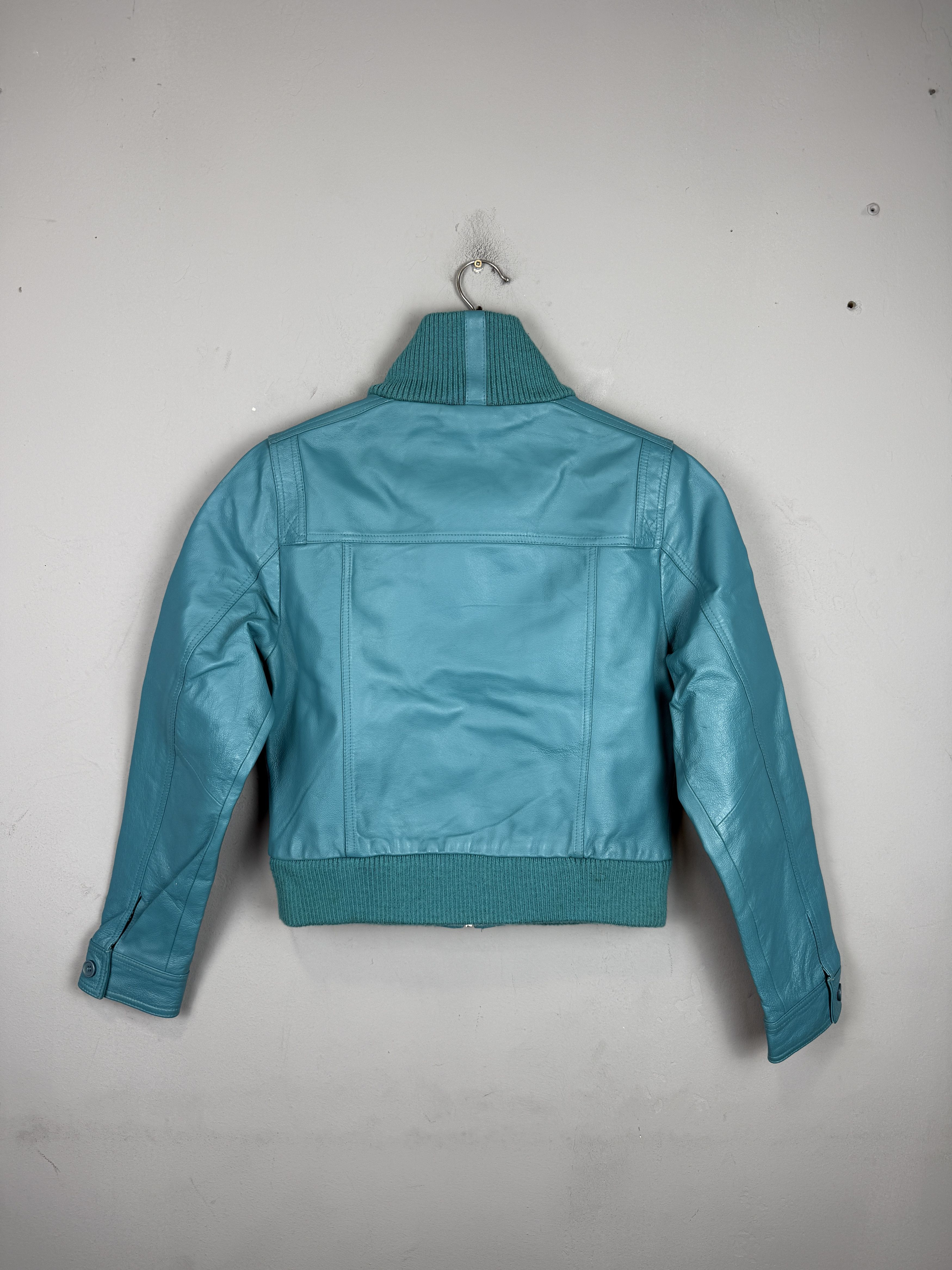 Genuine Leather × Vintage Vintage ICHI Leather Jacket Women Biker Short Real Leather Size S / US 4 / IT 40 - 4 Thumbnail