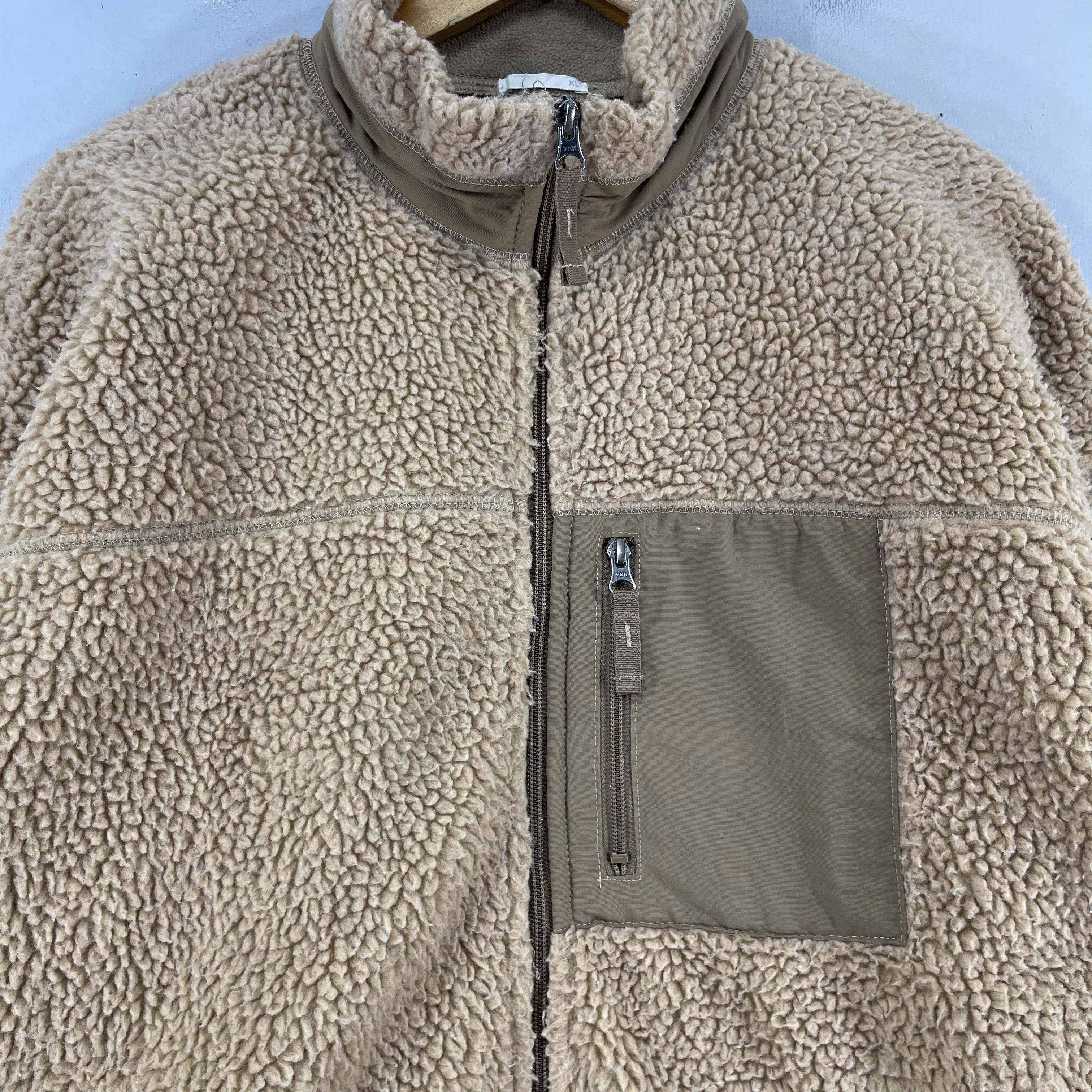Japanese Brand Vintage GU Deep Pile Sherpa Fleece Zipper Jacket Size US L / EU 52-54 / 3 - 2 Thumbnail