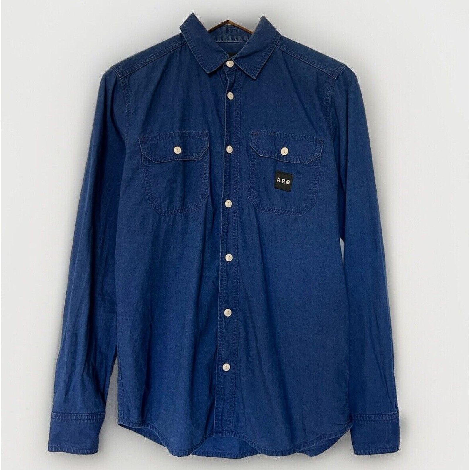 A.P.C. × Carhartt × Carhartt Wip A.P.C. X Carhartt WIP Sailor Work Shirt Men’s S Indigo FW13 Size US S / EU 44-46 / 1 - 1 Thumbnail