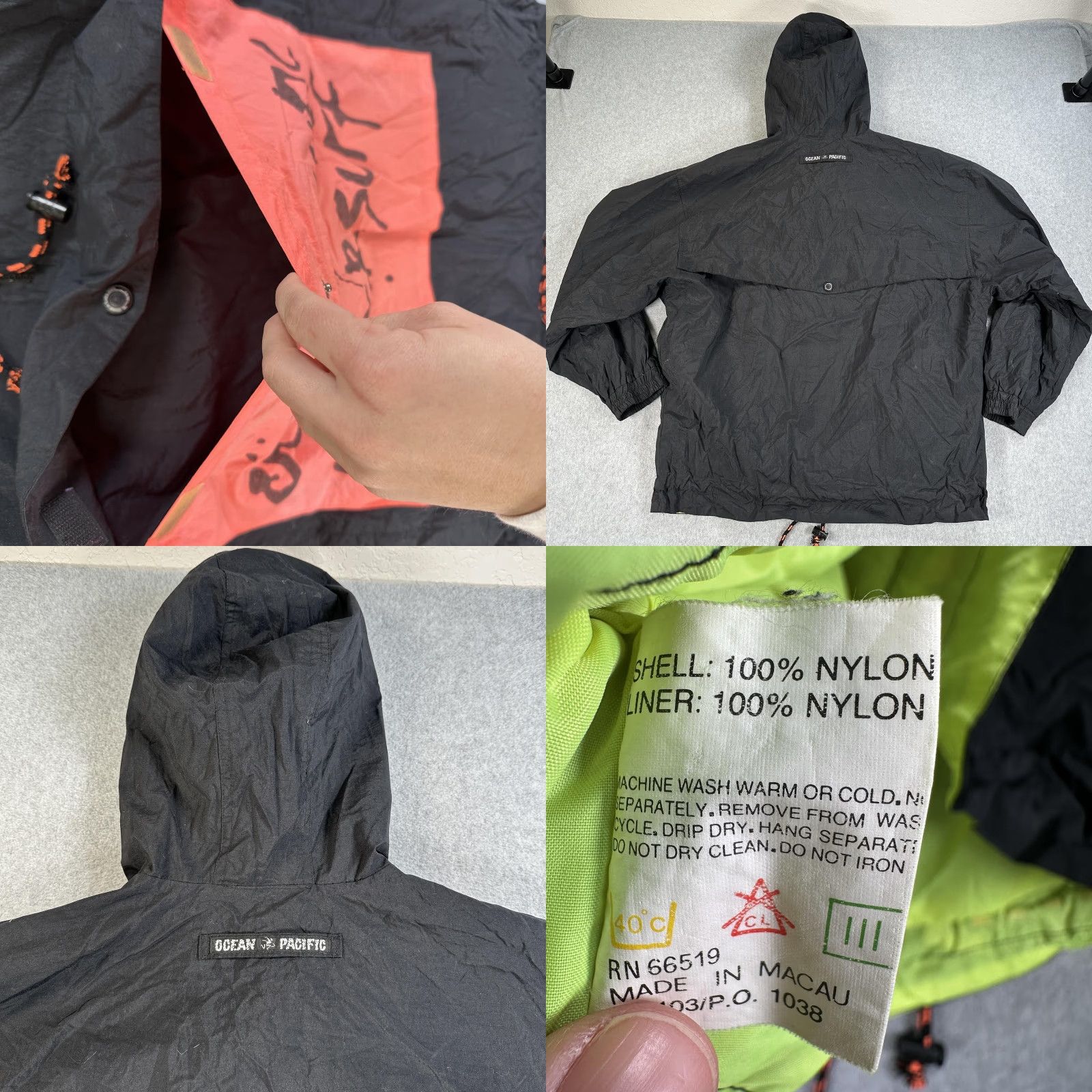 Ocean Pacific VINTAGE Ocean Pacific Wintersurf Jacket Mens M Black Nylon Anorak Size US M / EU 48-50 / 2 - 9 Thumbnail