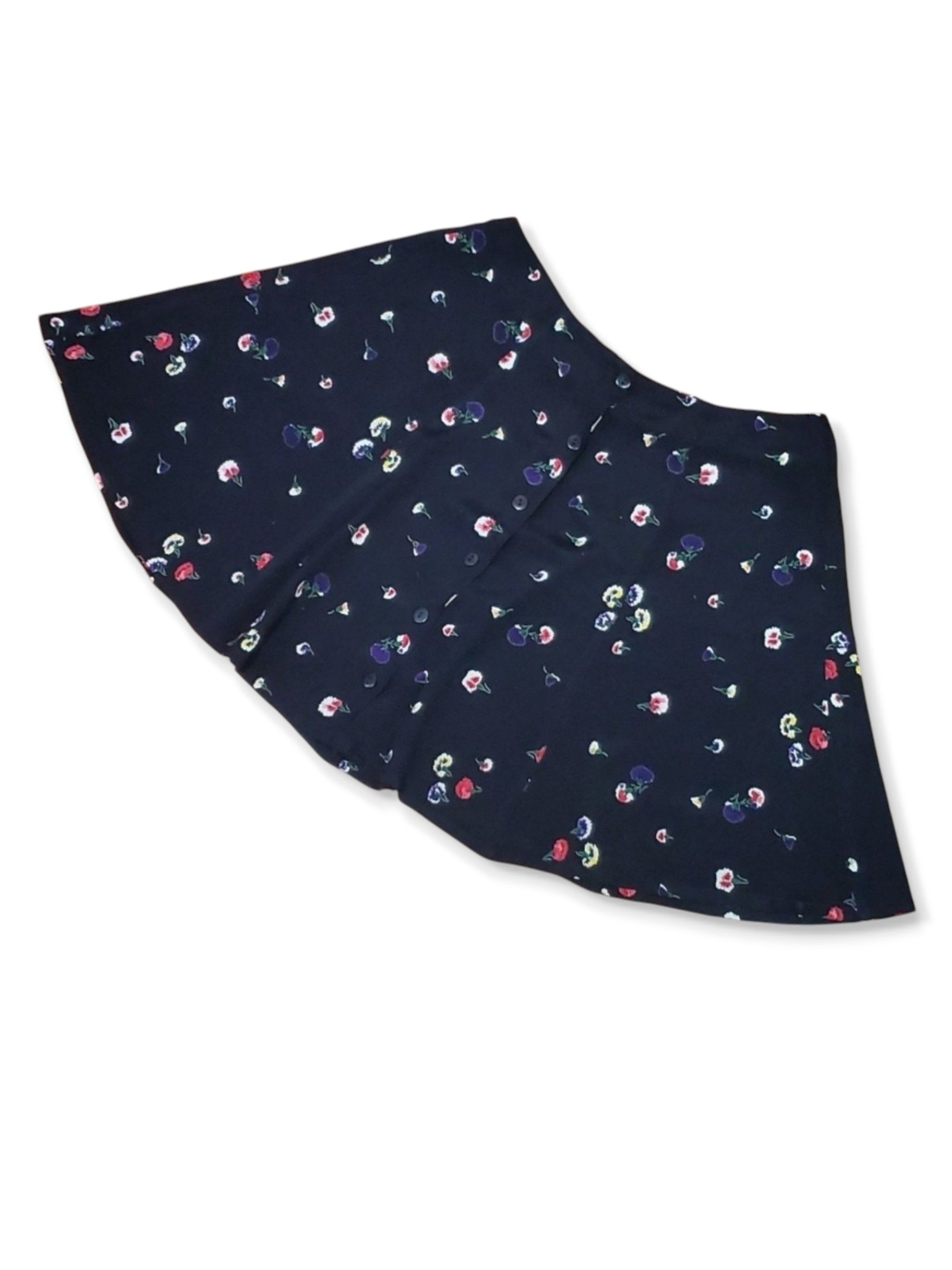 Warehouse Warehouse Size M Skirt Vintage Black Chiffon Flowers Ditzy Size 32" / US 10 / IT 46 - 4 Thumbnail