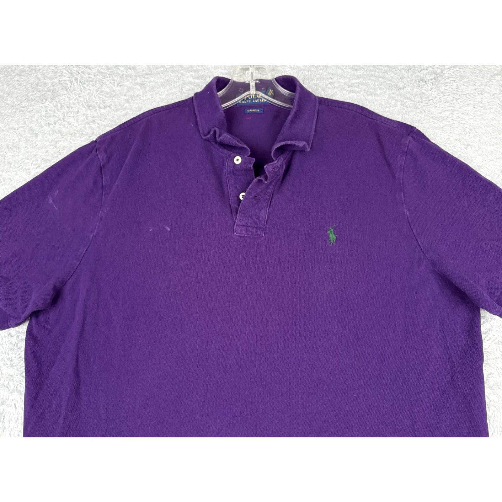 Ralph Lauren Ralph Lauren Polo Shirt Men XL Purple Classic Fit Cotton Jersey Logo Embroidered Polo Size US XL / EU 56 / 4 - 4 Thumbnail