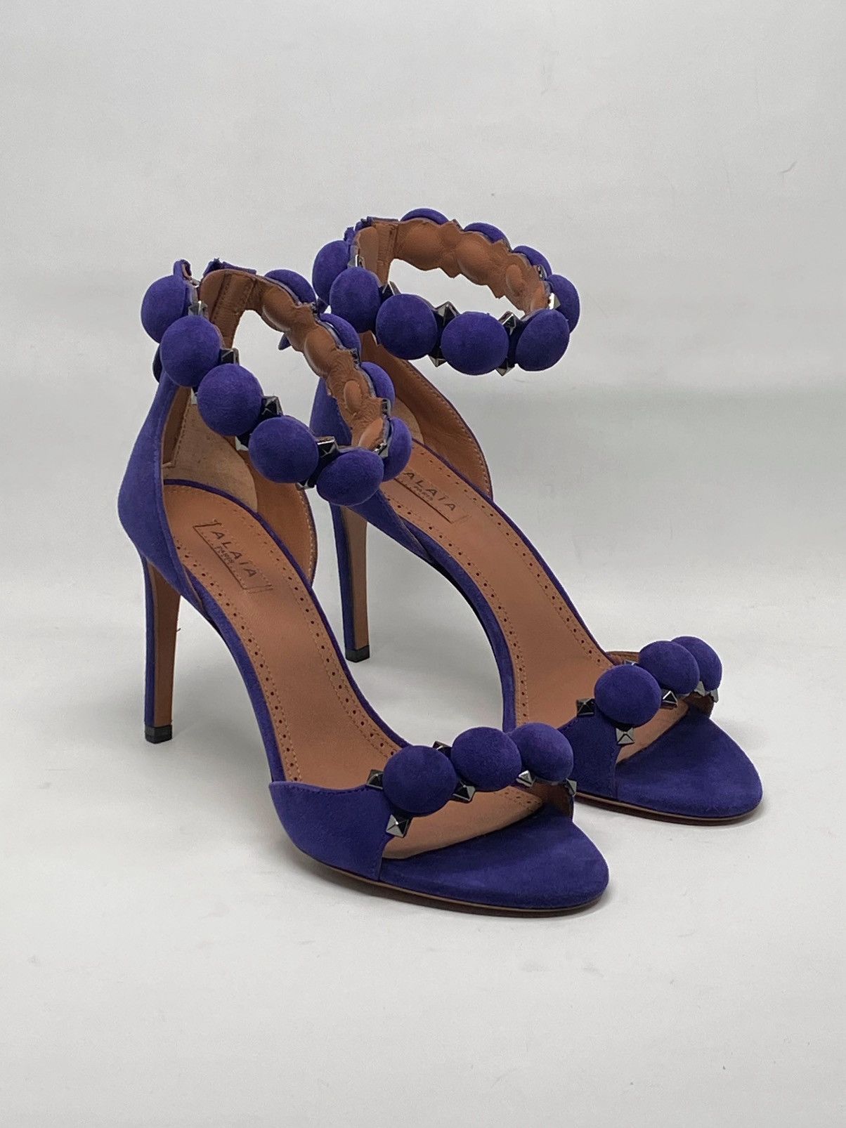 Alaia Alaia Bombe 90 Studded Suede Leather Sandals size 36.5 Size US 6.5 / IT 36.5 - 4 Thumbnail