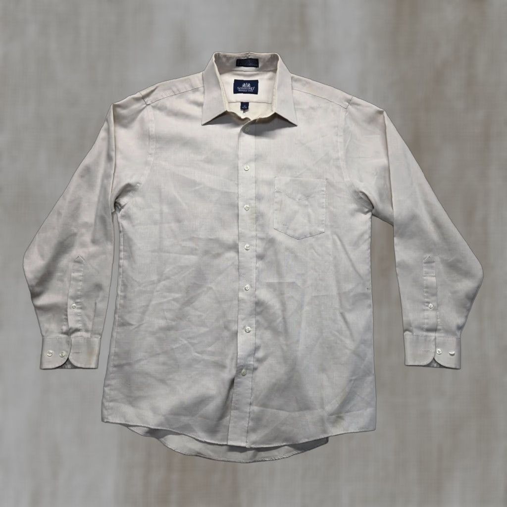 Stafford Stafford Brown Long Sleeve Button Up Casual Shirt Adult Men's Size 16 Size US L / EU 52-54 / 3 - 1 Thumbnail