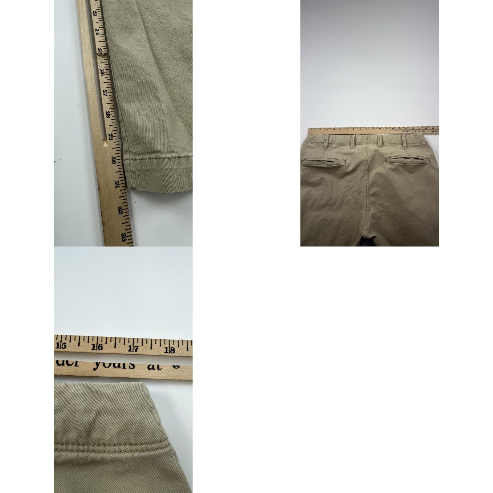 Gap GAP Pants Mens 36x32 Beige Slim Fit Chino Casual Stretch Cotton Blend Trousers Size US 36 / EU 52 - 8 Thumbnail