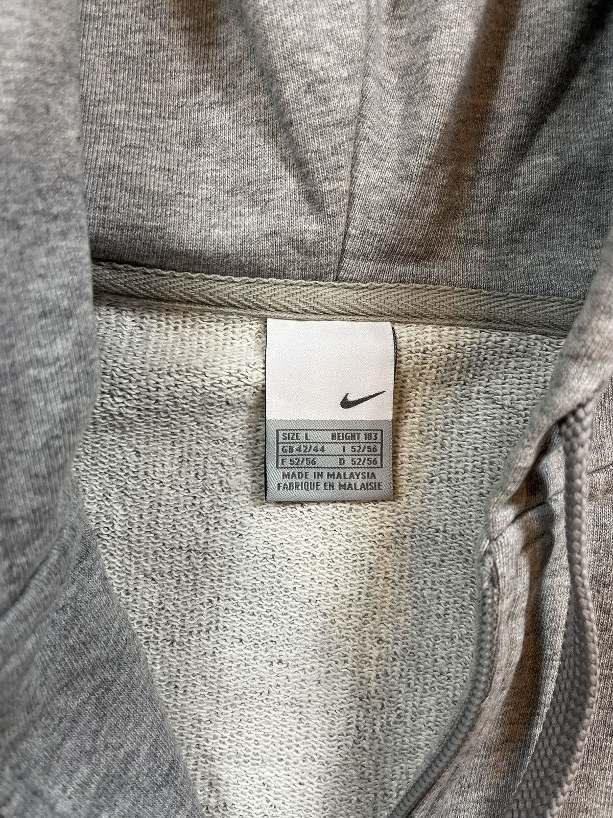 Nike × Vintage 90s Nike Air Vintage Y2K Oversized Zip Retro Logo Hoodie Size US L / EU 52-54 / 3 - 3 Thumbnail