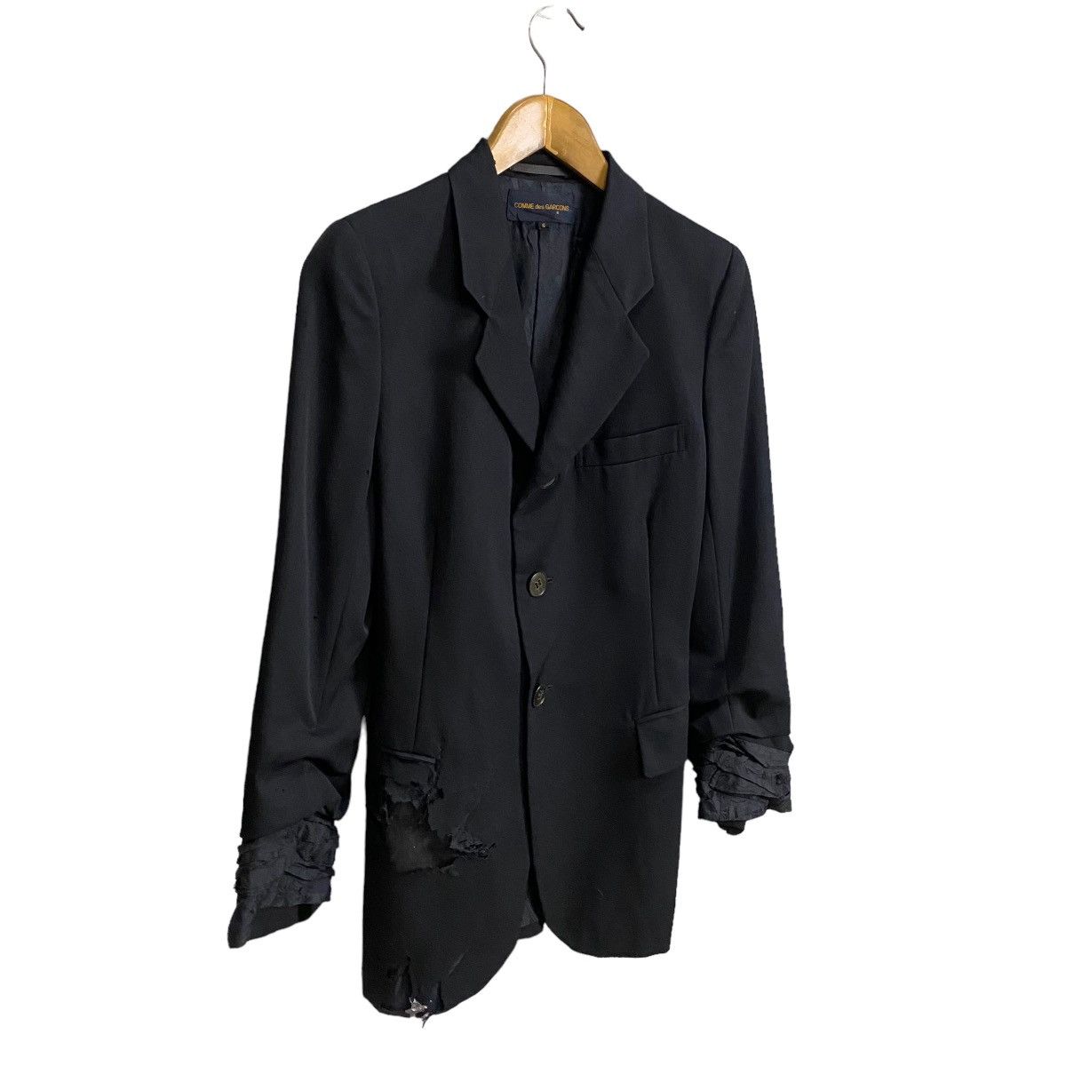 Comme des Garcons × Japanese Brand × Vintage Comme Des Garcons AD1992 distressed blazer coat Size US S / EU 44-46 / 1 - 2 Thumbnail