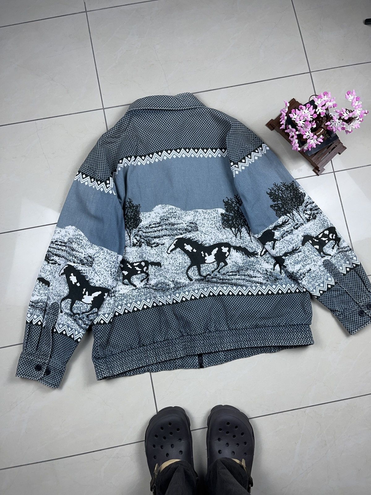 Japanese Brand × Vintage ➕ vintage worker horses pattern carhartt style jacket Size US XL / EU 56 / 4 - 3 Thumbnail