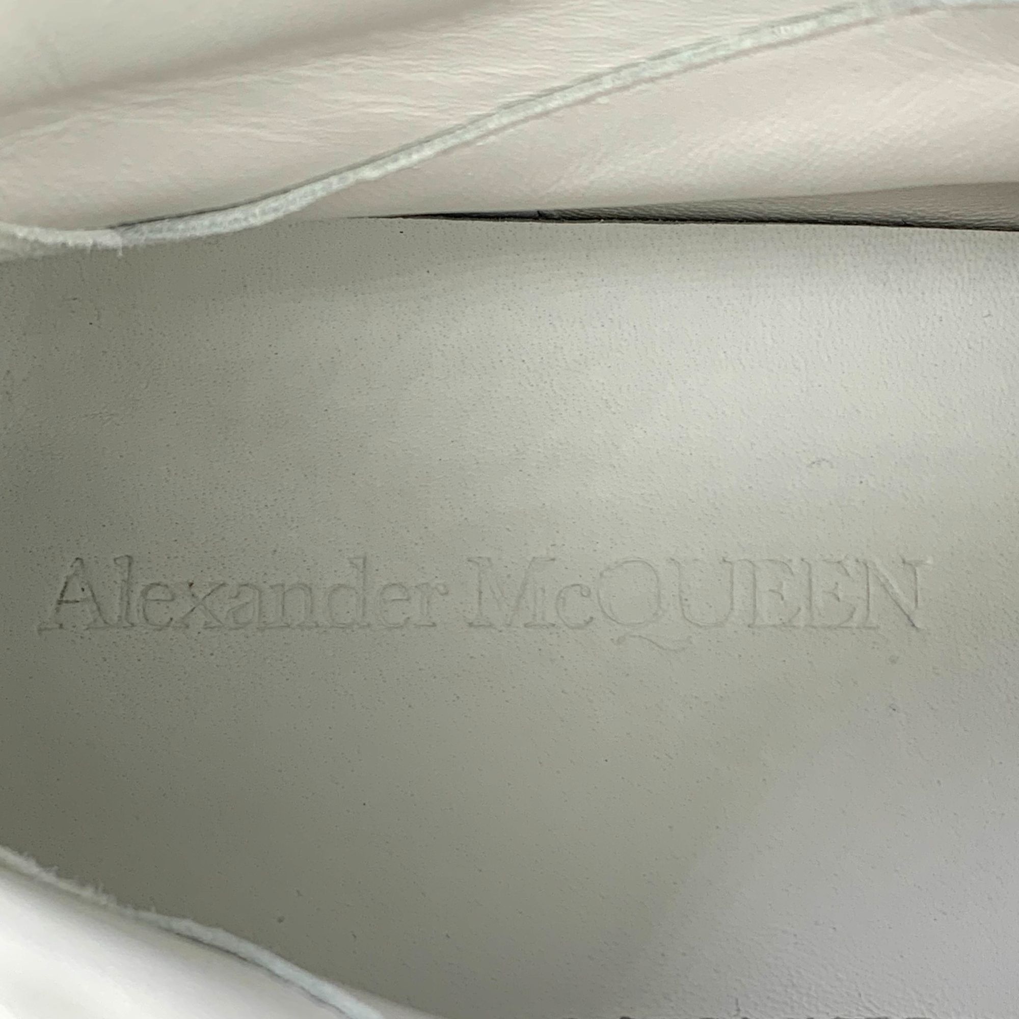 Alexander McQueen Alexander McQueen White Lace-Up Platform High-Top Sneakers ( Size US 11 / EU 44 - 4 Thumbnail