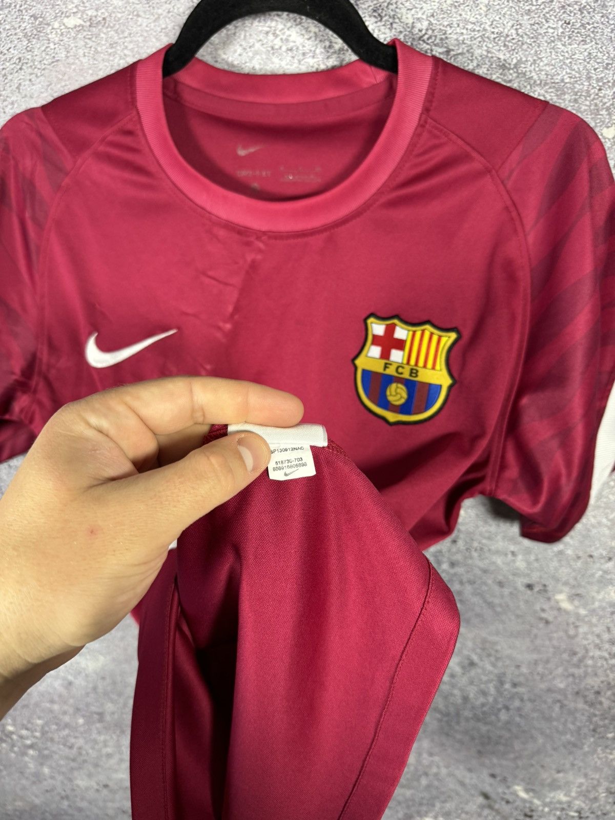 Nike × Vintage Vintage Barcelona Training Pre Match Nike Jersey Blokcore S Size US S / EU 44-46 / 1 - 12 Thumbnail