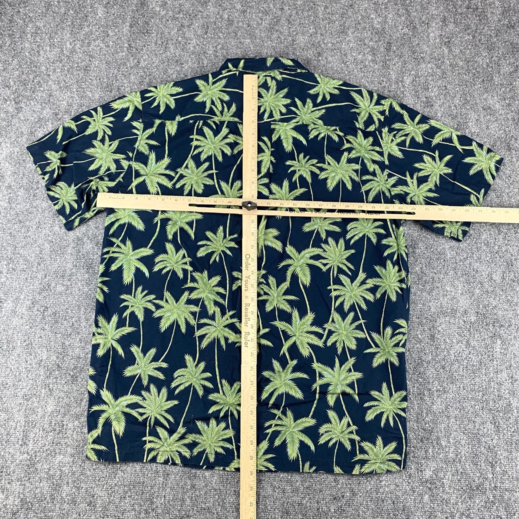 Vintage Cooke Street Shirt Mens Large Navy Blue Green Palm Tree Aloha Button-Up Size US L / EU 52-54 / 3 - 5 Thumbnail