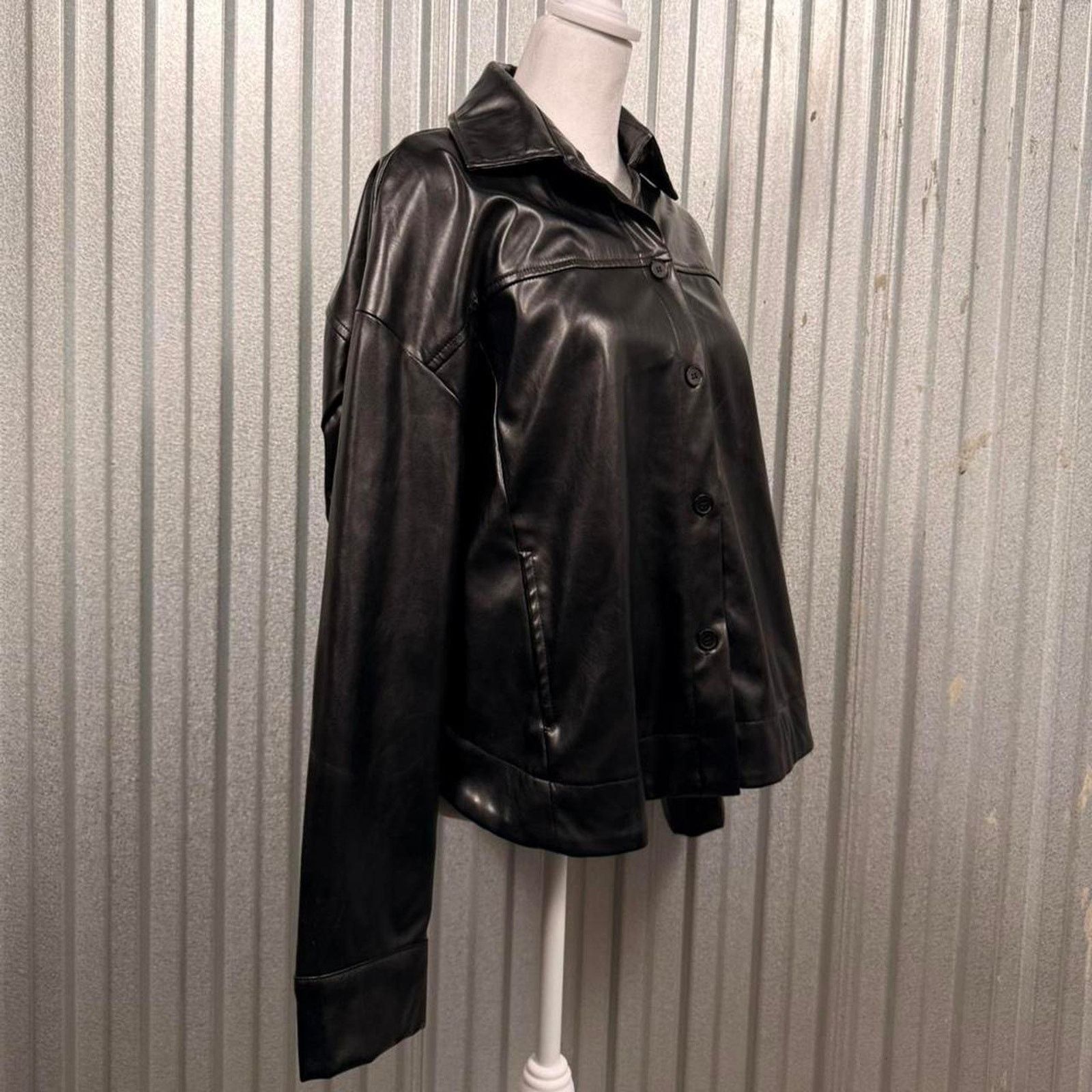 PRINCESS POLLY Princess polly black leather jacket Size M / US 6-8 / IT 42-44 - 5 Thumbnail
