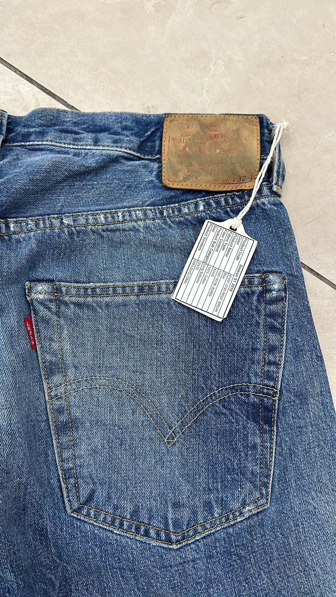 Levi's Vintage Clothing Levis LVC SAMPLE 501XX 1947 Selvedge Jeans W32/L32 Size US 32 / EU 48 - 8 Thumbnail