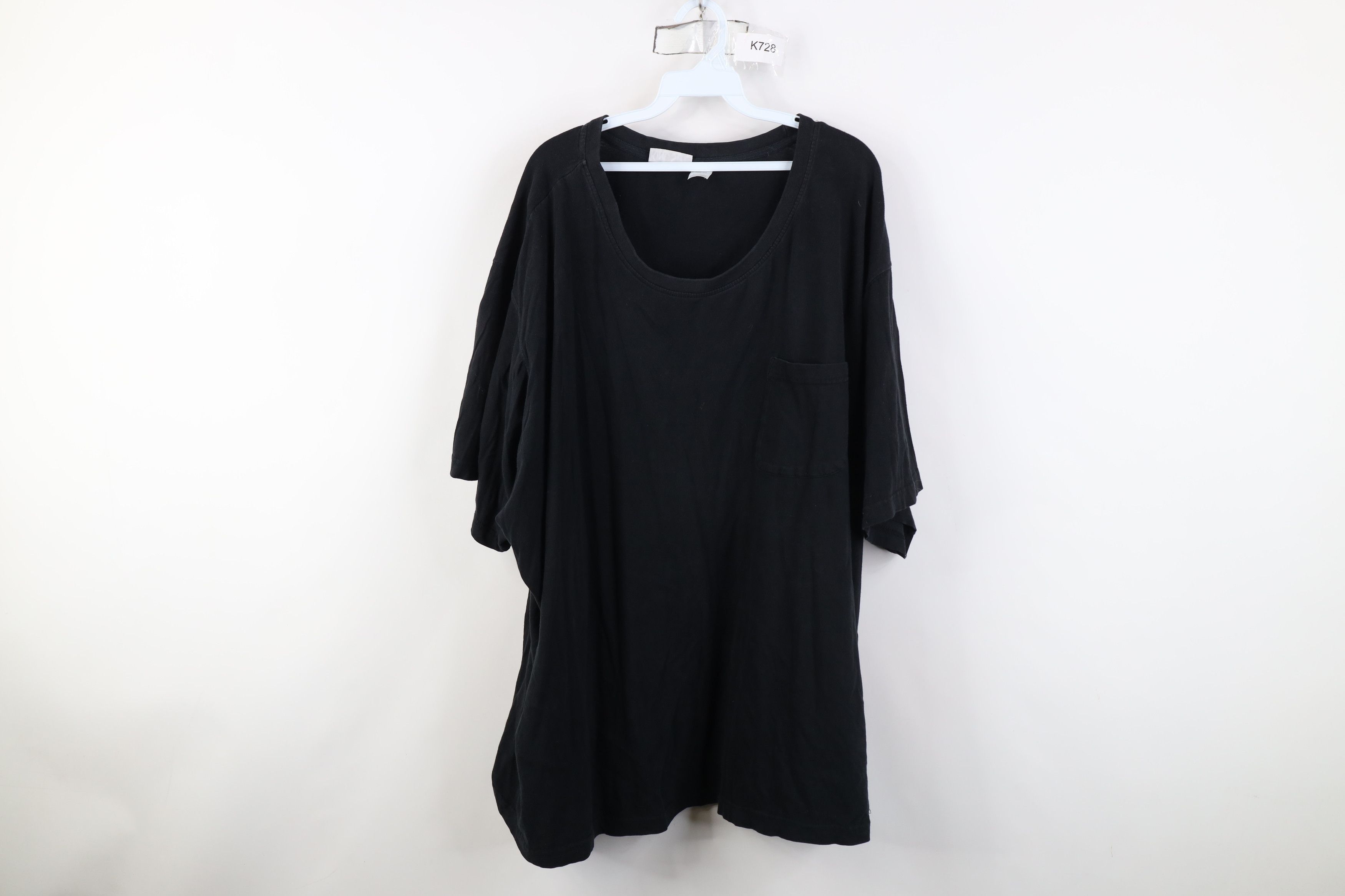 Vintage Vintage 90s Y2K Streetwear Blank Cotton T-Shirt Black Size US XXL / EU 58 / 5 - 1 Thumbnail