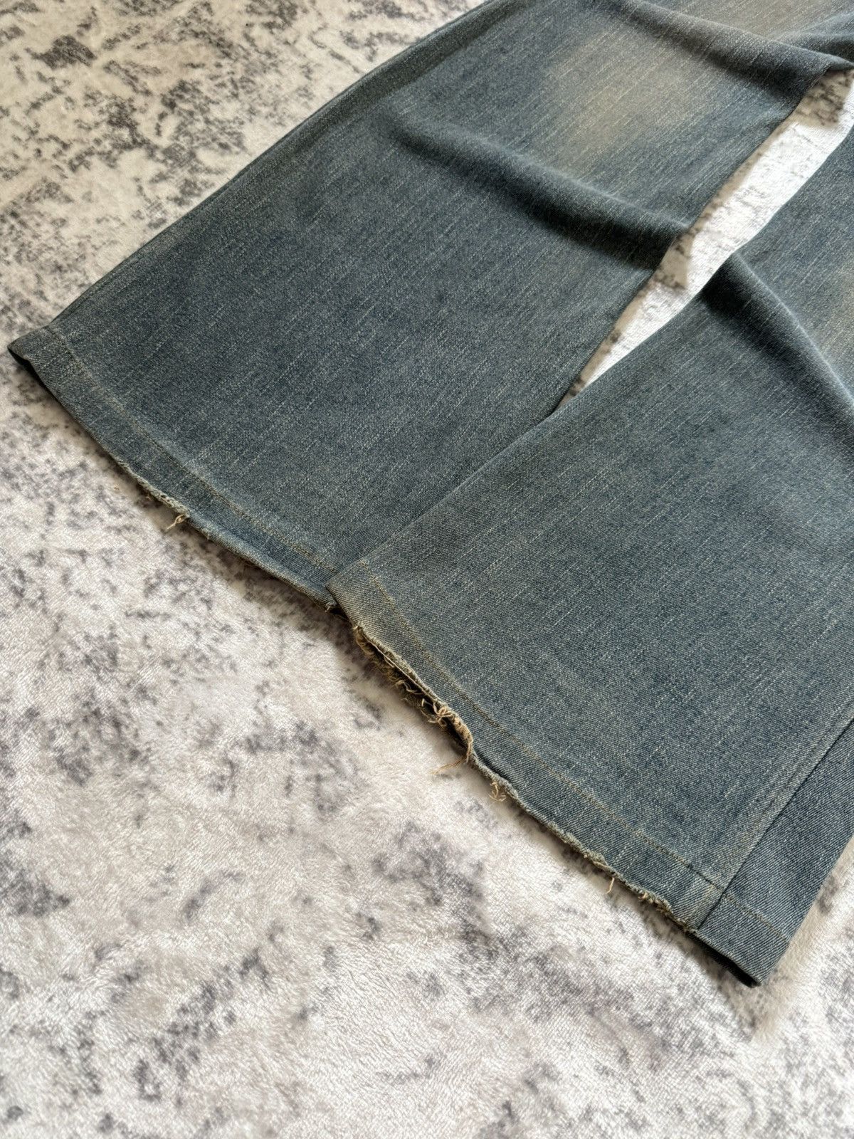 Tornado Mart Tornado Mart Artisanal Studded Tribal Mud Wash Flare Jeans Size US 29 - 20 Thumbnail