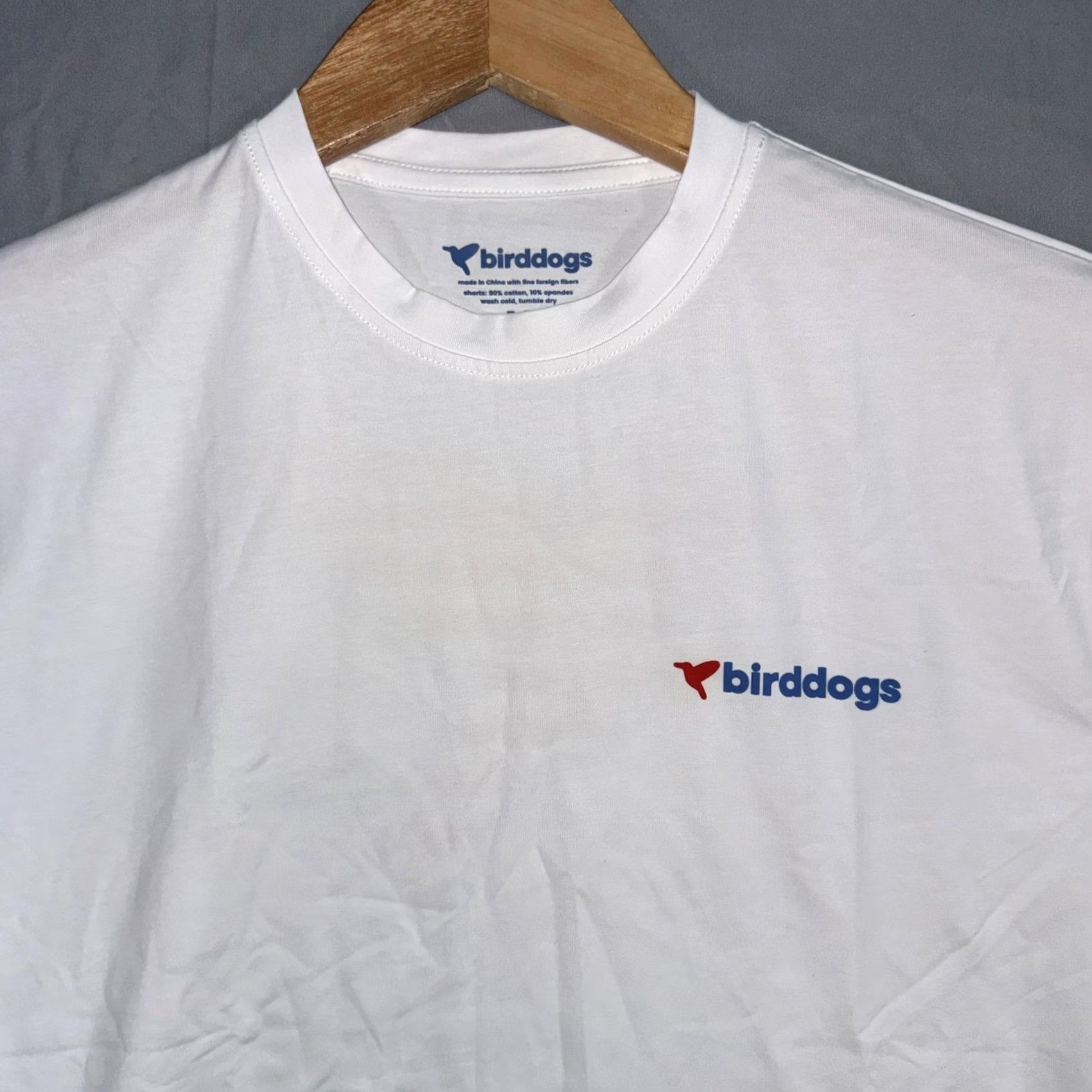 Vintage Birddogs Shirt Mens M White USA Flag Patriotic Graphic Tee Stretch Casual Size US M / EU 48-50 / 2 - 3 Thumbnail