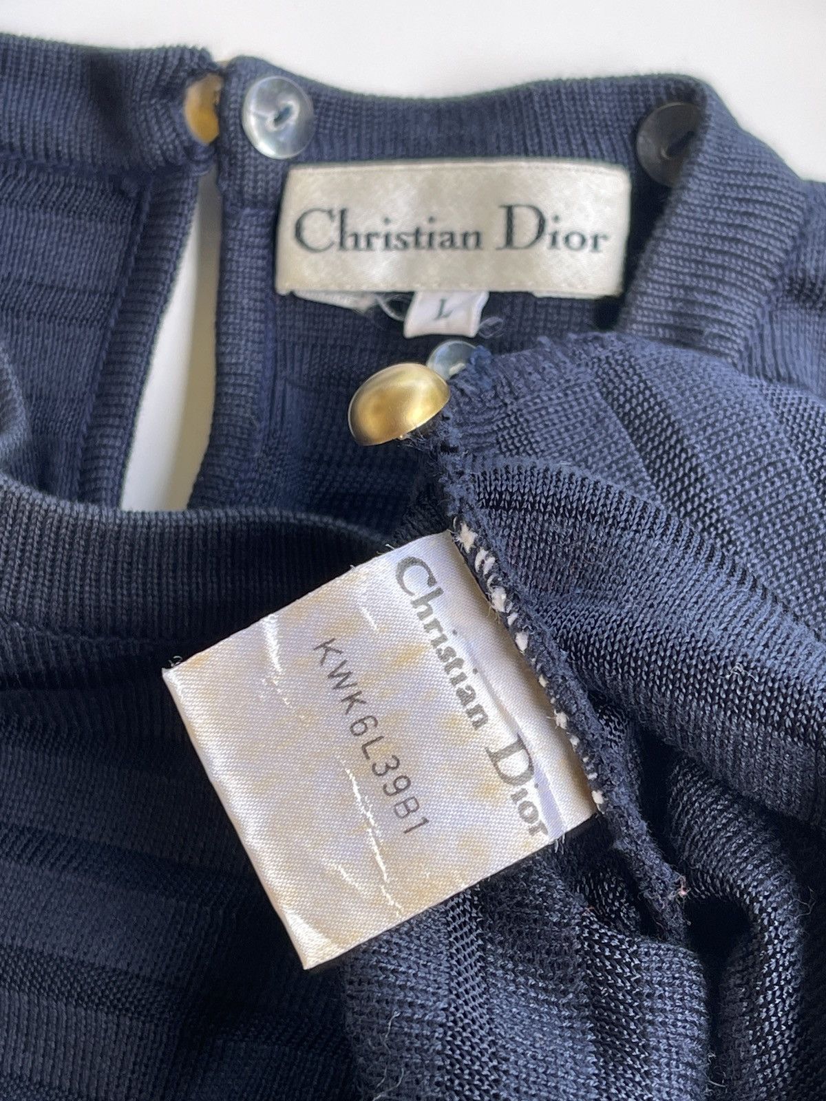 Christian Dior Monsieur Christian Dior Stripe Knit Shirt Size L / US 10 / IT 46 - 7 Thumbnail