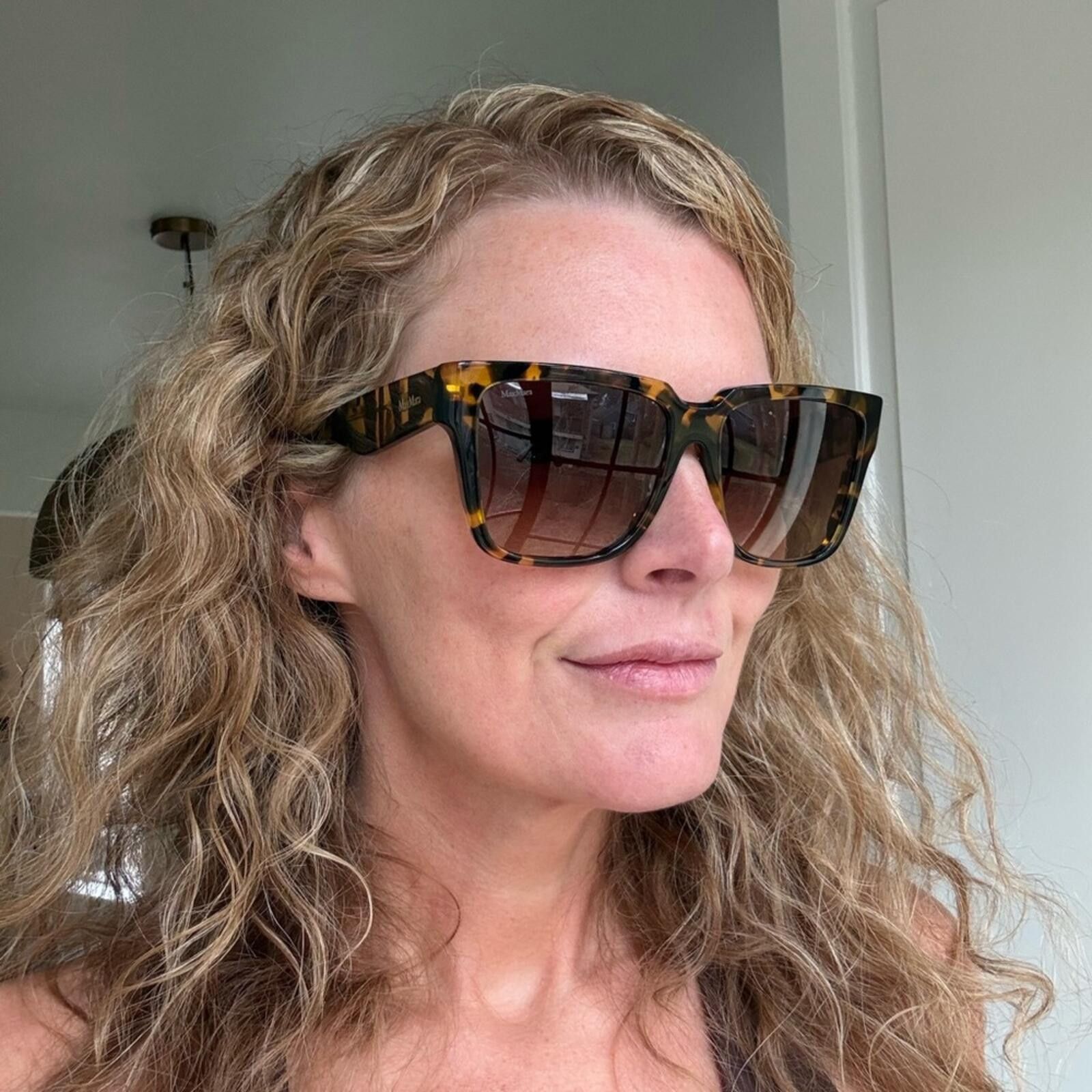 Max Mara Max Mara Glimpse2 Blonde Havana Tortoiseshell Sunglasses Size ONE SIZE - 3 Thumbnail