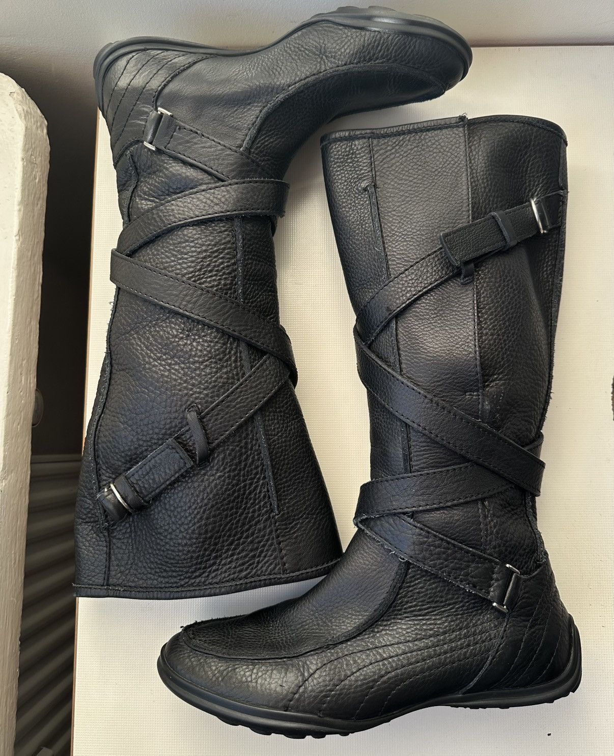 Puma Puma Nuala leather black strap boots Size US 8 / IT 38 - 3 Thumbnail