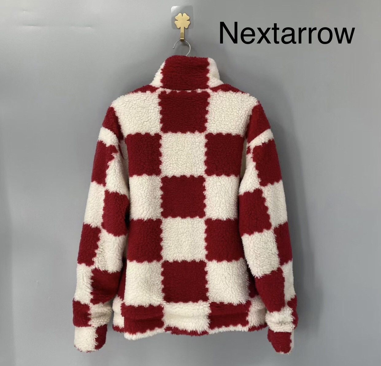 Louis Vuitton Louis Vuitton Lv Nigo Red and White Checkered Teddy Jacket Size US S / EU 44-46 / 1 - 2 Thumbnail