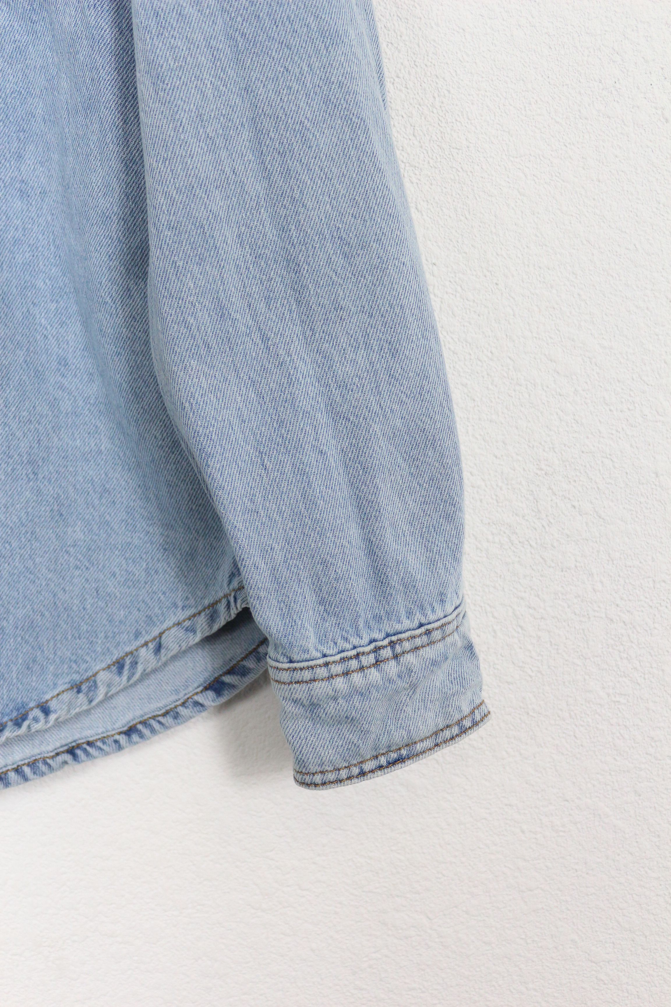 Denime × Sisley Sisley Light Washed Denim Over Shirt Size US M / EU 48-50 / 2 - 3 Thumbnail