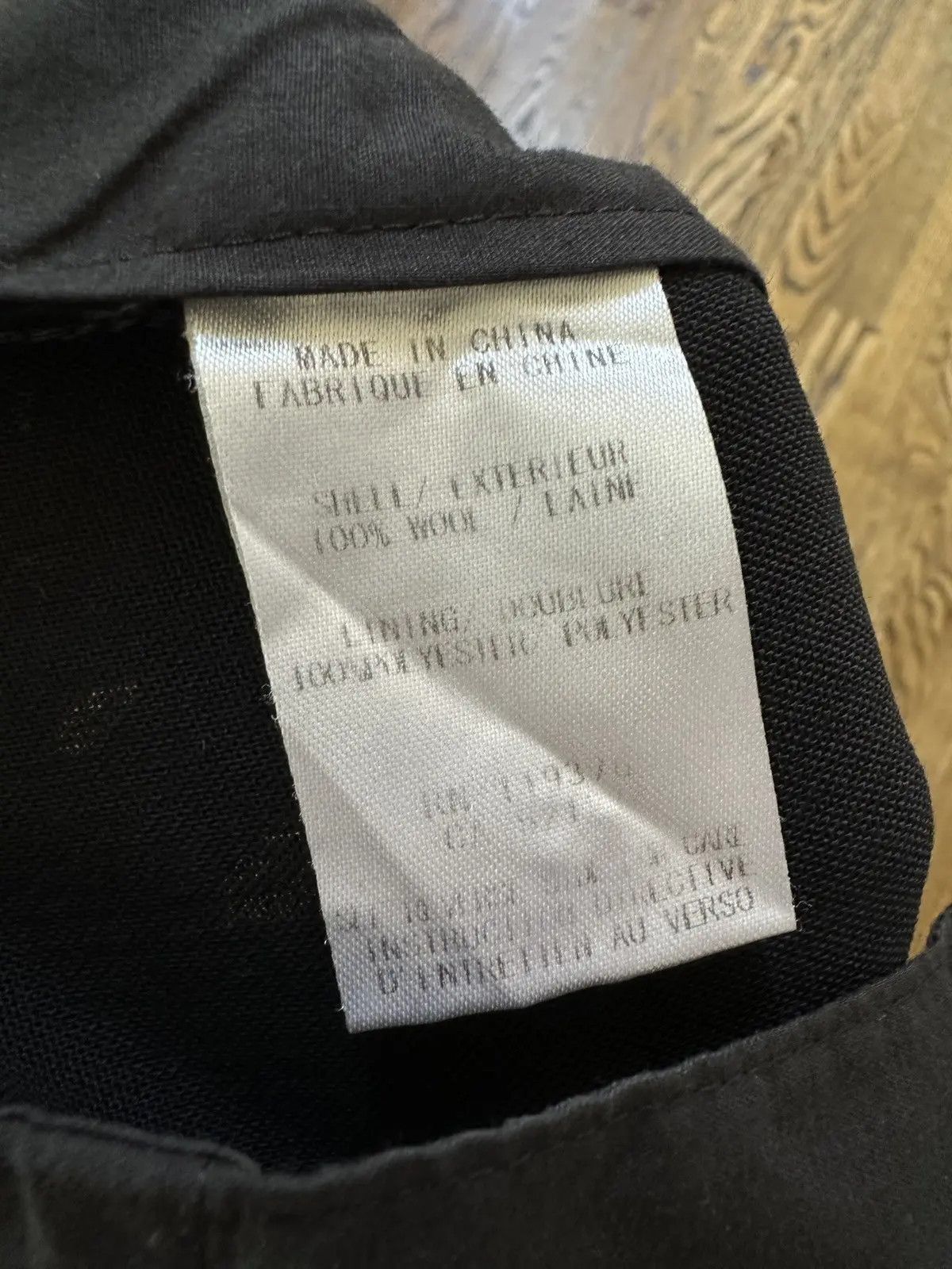 Helmut Lang Helmut Lang Classic Black Wool Suit - Jacket/Pants (US36) Size 36S - 7 Thumbnail
