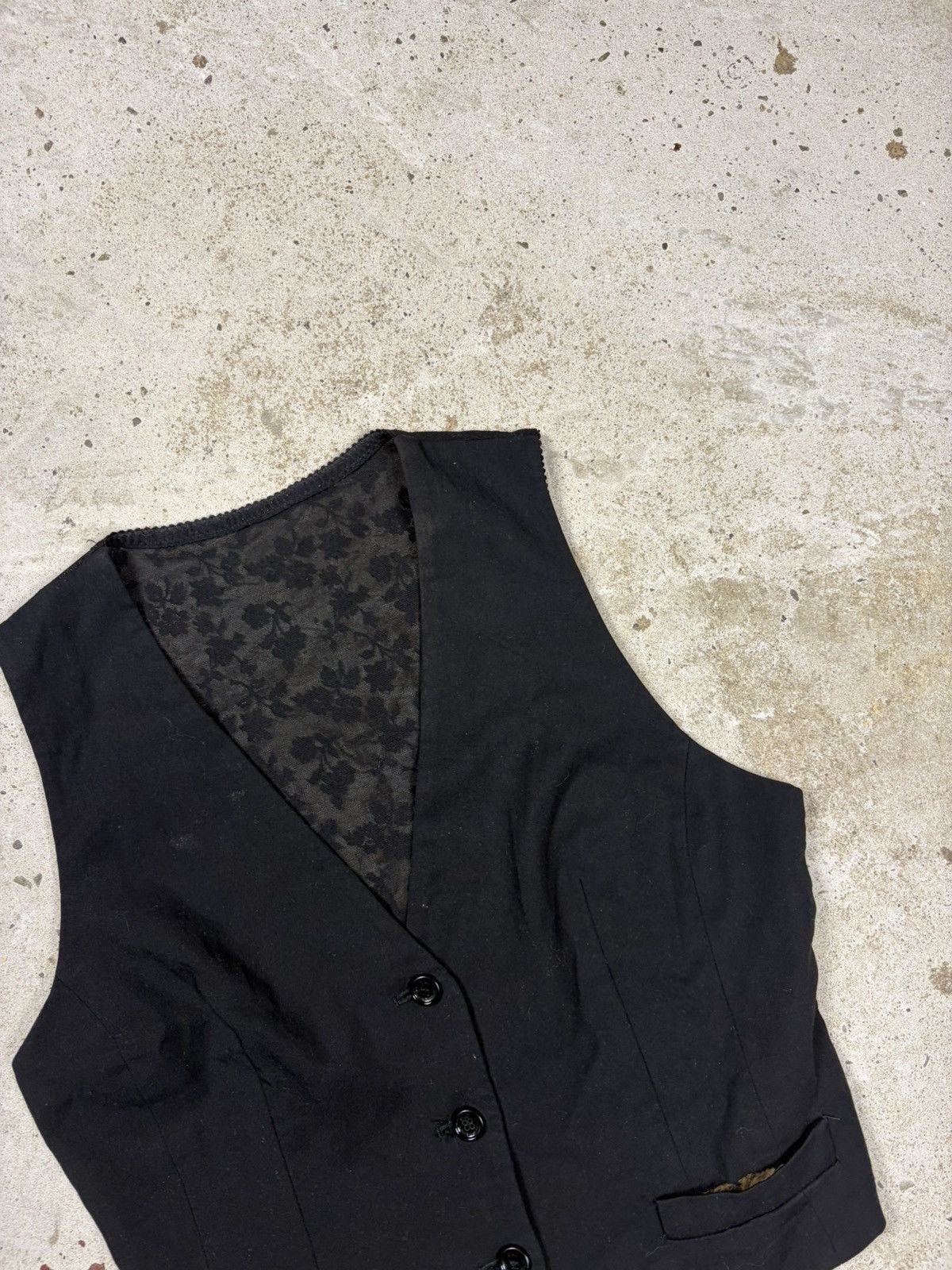 Dolce & Gabbana 2000s Dolce & Gabbana Black Viscose Lace Vest Sheer Size M / US 6-8 / IT 42-44 - 6 Thumbnail