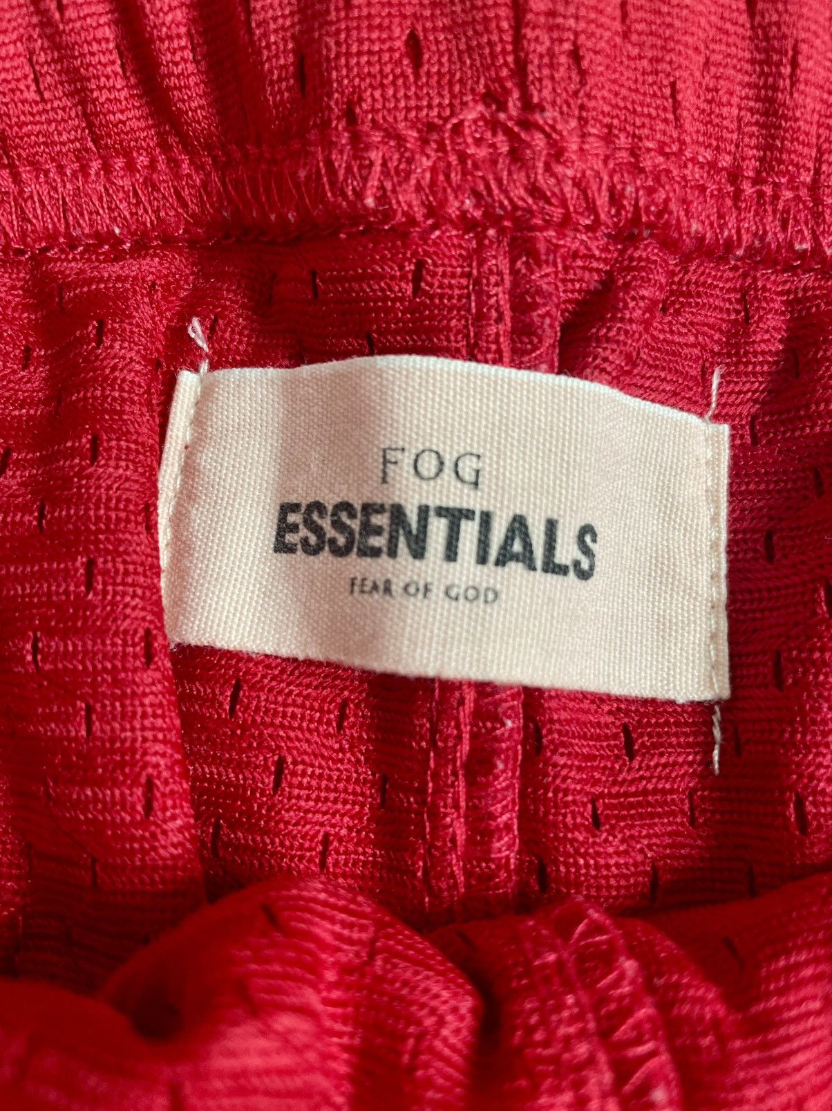 Fear of God FOG Essentials FW18 Mesh Shorts - Red (PacSun Receipt) Size US 34 / EU 50 - 4 Thumbnail