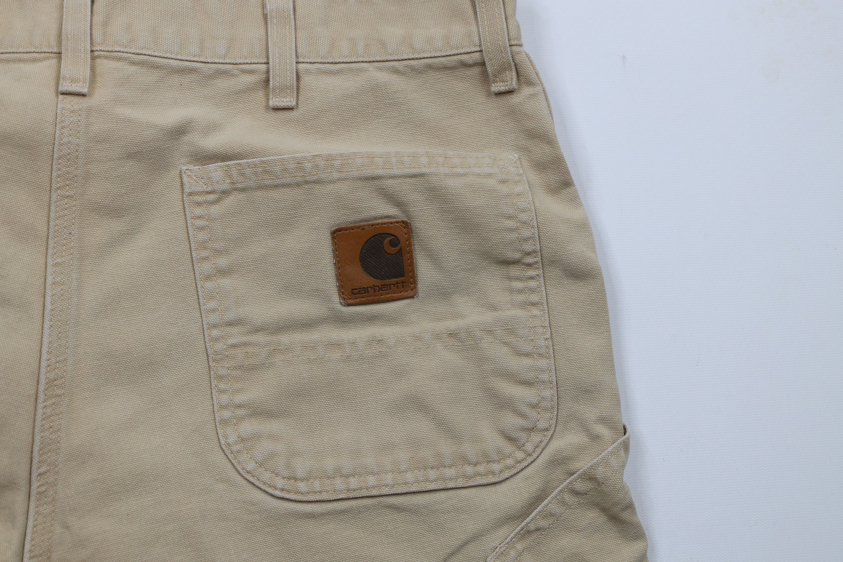 Carhartt × Vintage Vintage Y2K 2001 Carhartt Above Knee Canvas Shorts Beige Size US 36 / EU 52 - 12 Thumbnail