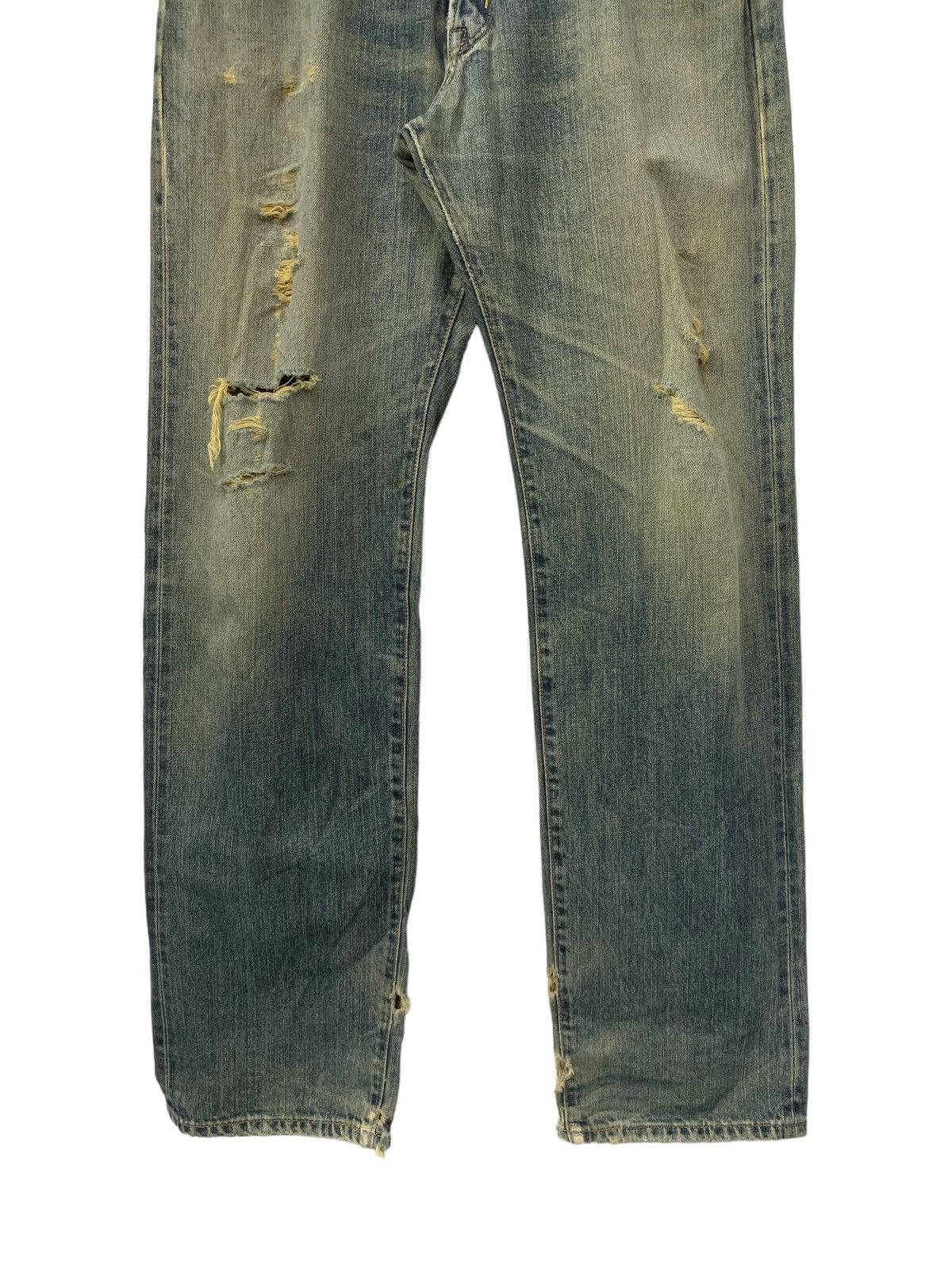 Vintage Edwin 505X Mud Wash Baggy Distressed Selvedge Jeans