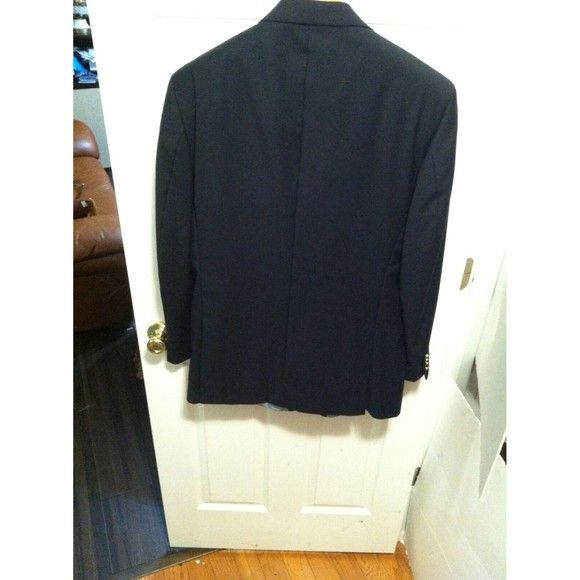 Nautica NAUTICA MEN'S NEW NAVY 100%WOOL JACKET BLAZER SIZE: 43L Size 42L - 4 Thumbnail