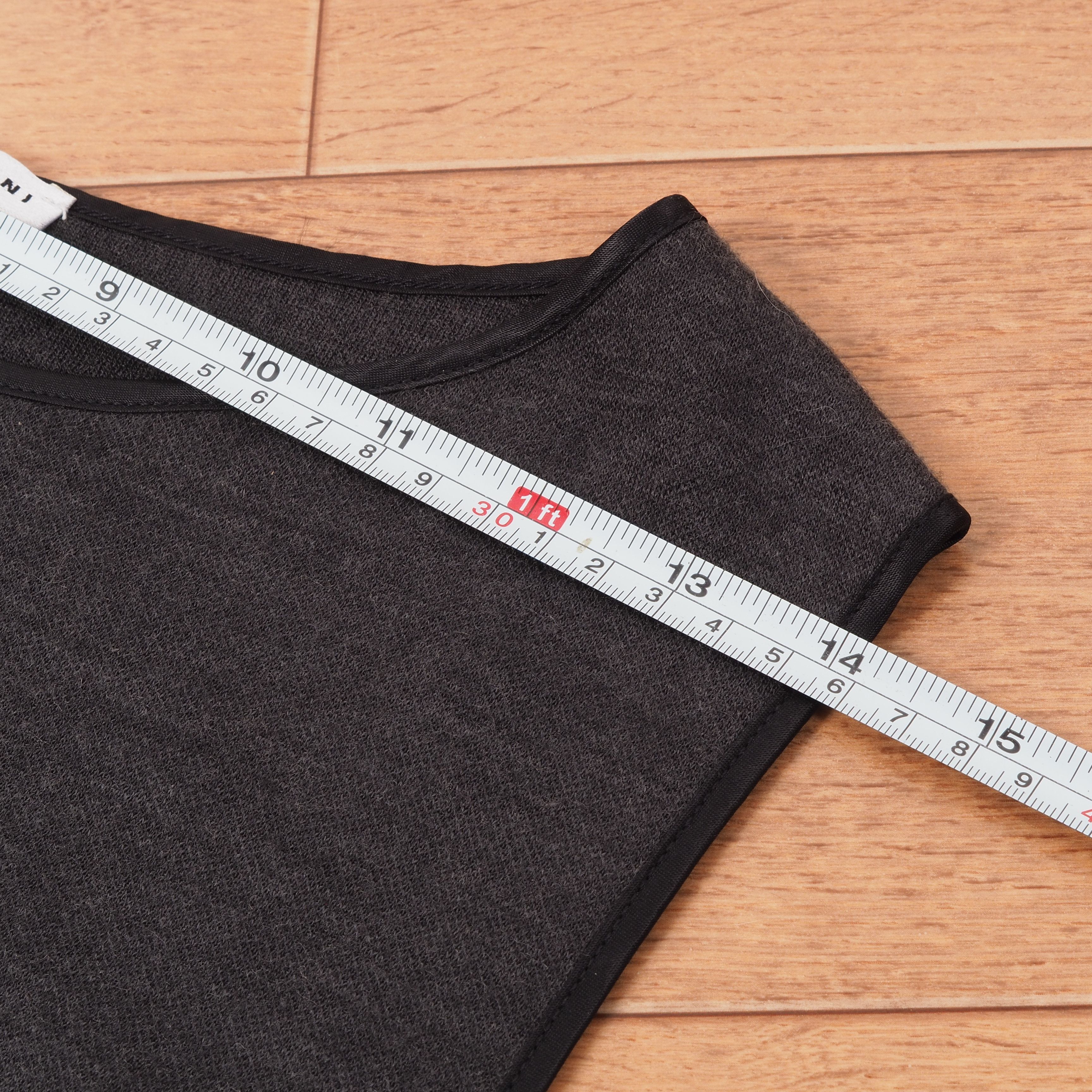 Sarah Pacini Sarah Pacini Women's Wool Gray Sleeveless Tank Top T-Shirt Size L / US 10 / IT 46 - 6 Thumbnail