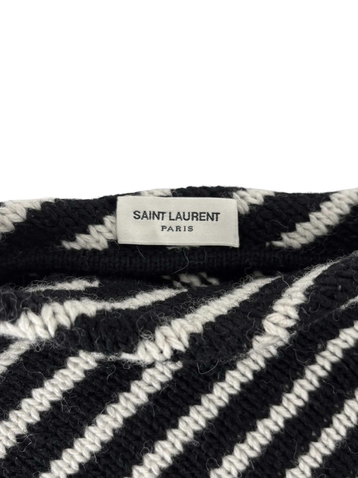 Hedi Slimane × Saint Laurent Paris A/W 2015 Sample Striped Knit Sweater (AW15/FW15) Size US S / EU 44-46 / 1 - 5 Thumbnail