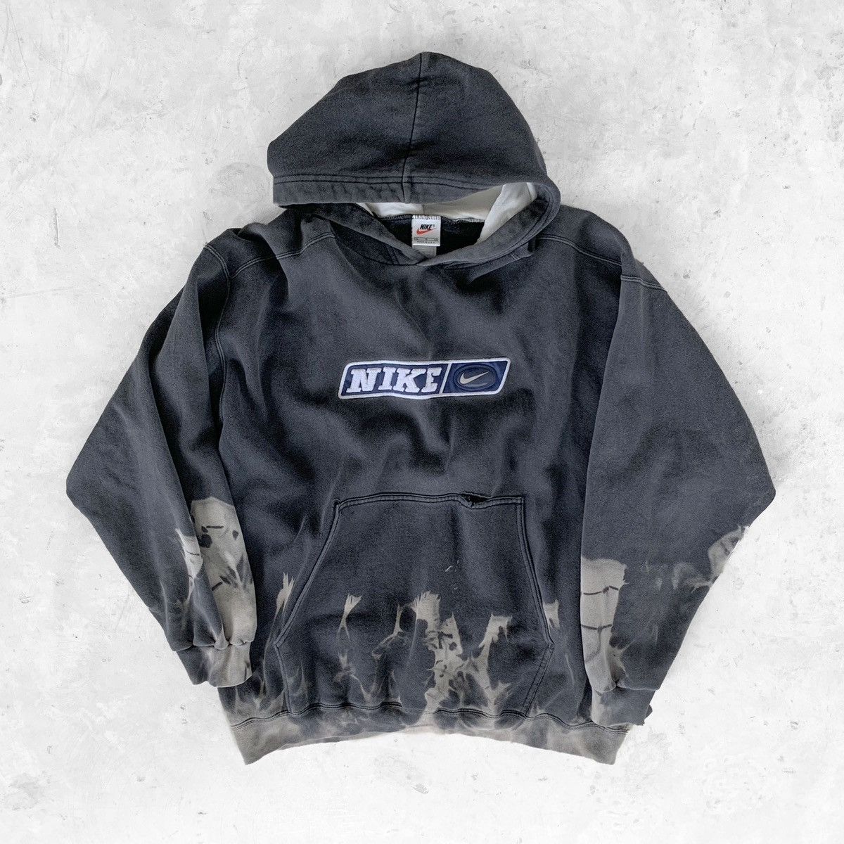 Nike × Vintage Defective Garments 90s Nike Hoodie | Grailed