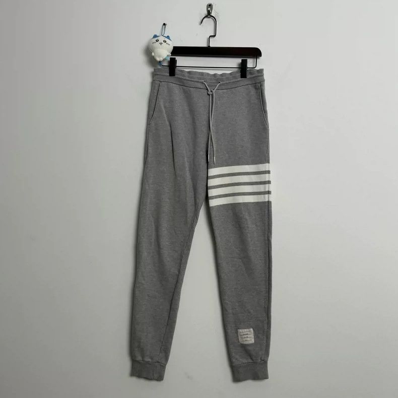 Thom Browne Thom Browne Gray four stripe jeans Size US 39 - 1 Thumbnail